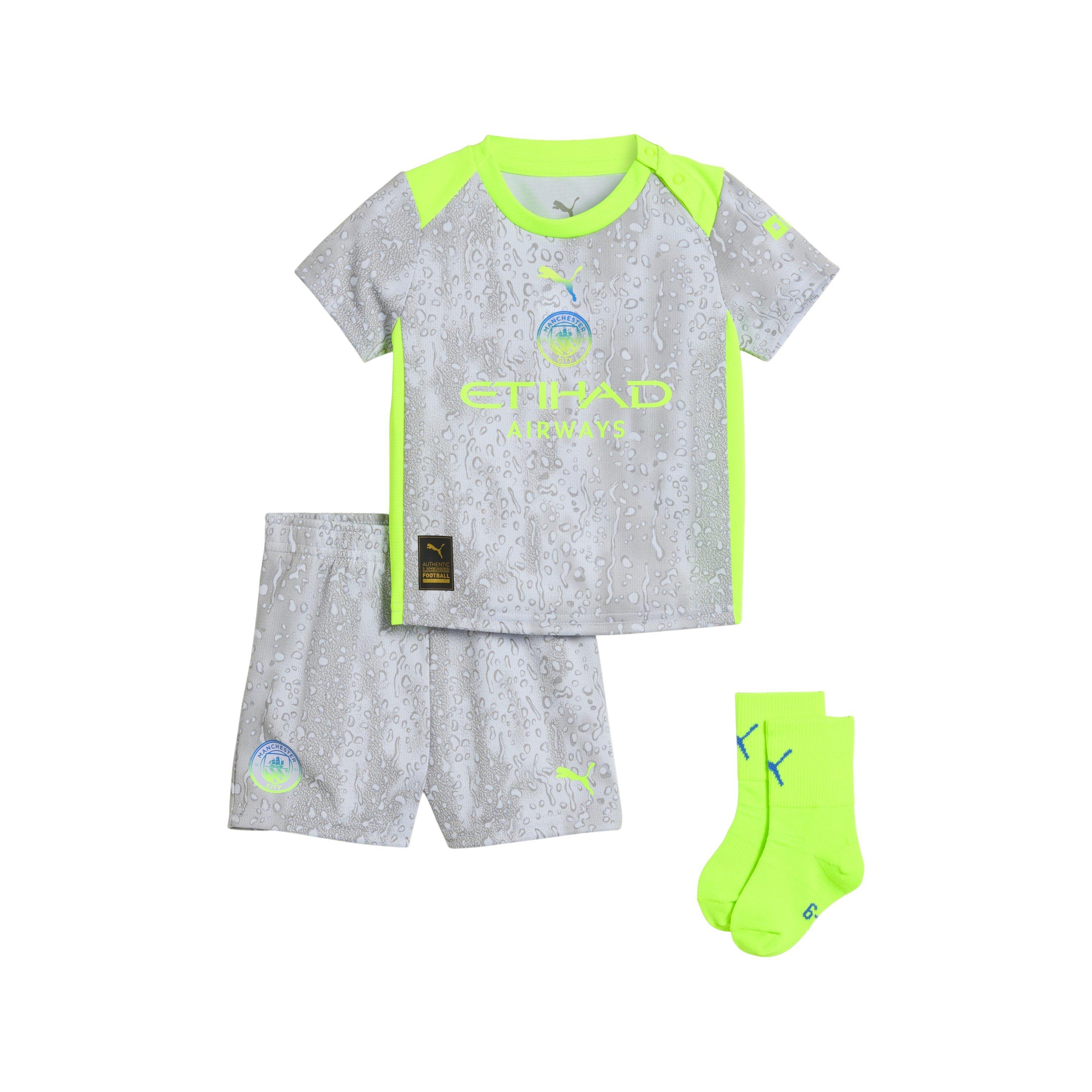 Grey/Green - Puma - Manchester City Third Baby Kit 2025 2026 Babies - 1