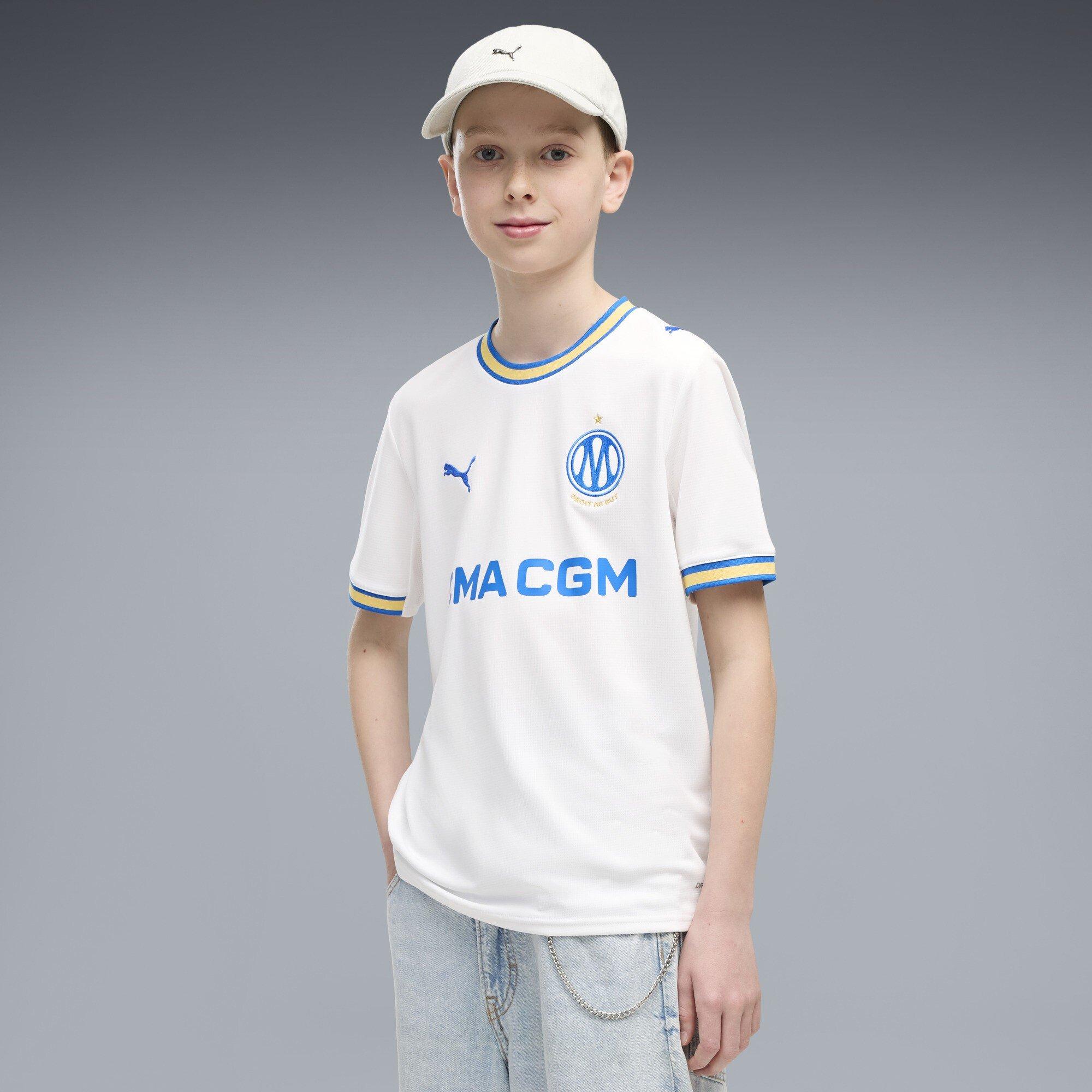 White/Blue - Puma - Olympique Home Shirt 2026/27 Juniors - 3