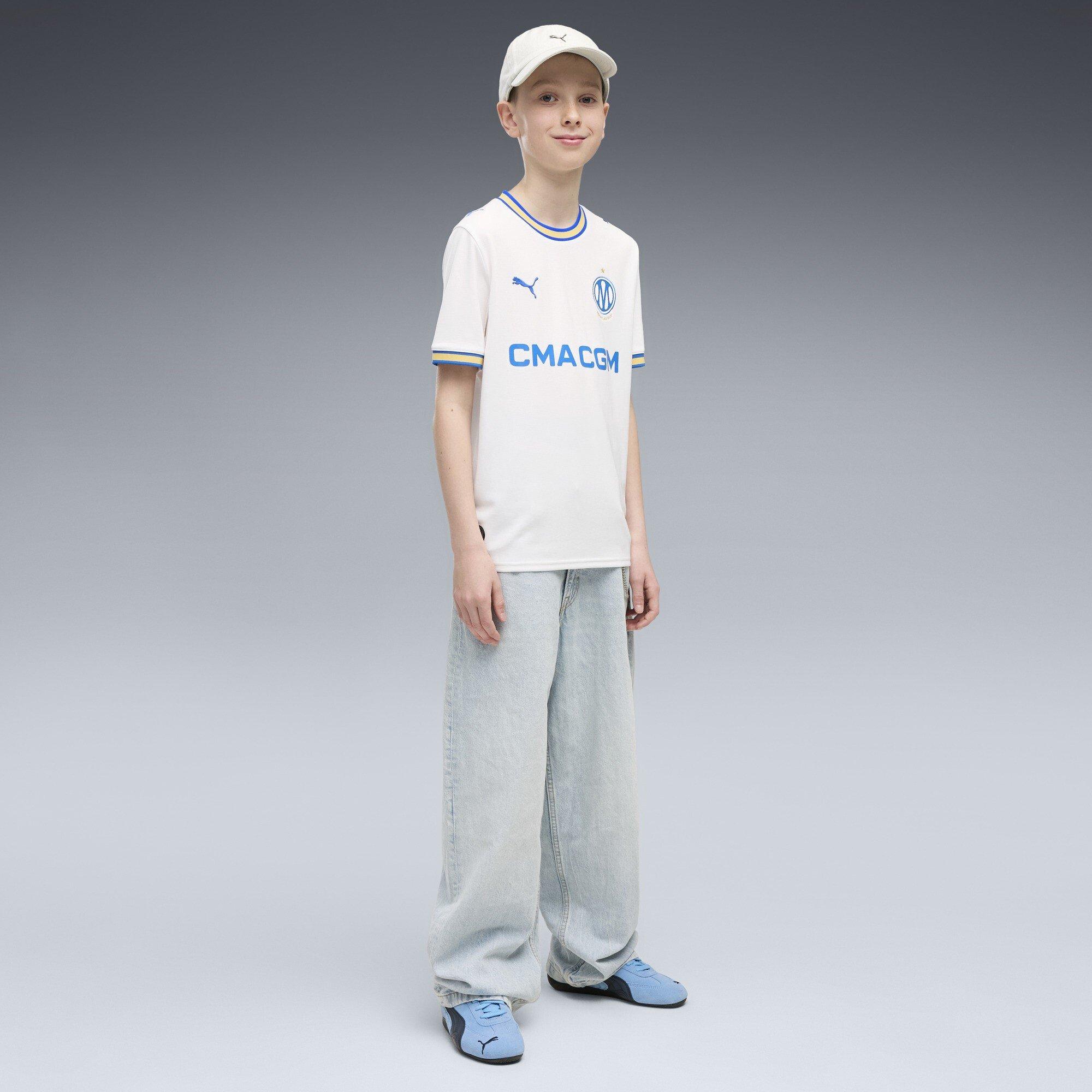 White/Blue - Puma - Olympique Home Shirt 2026/27 Juniors - 5
