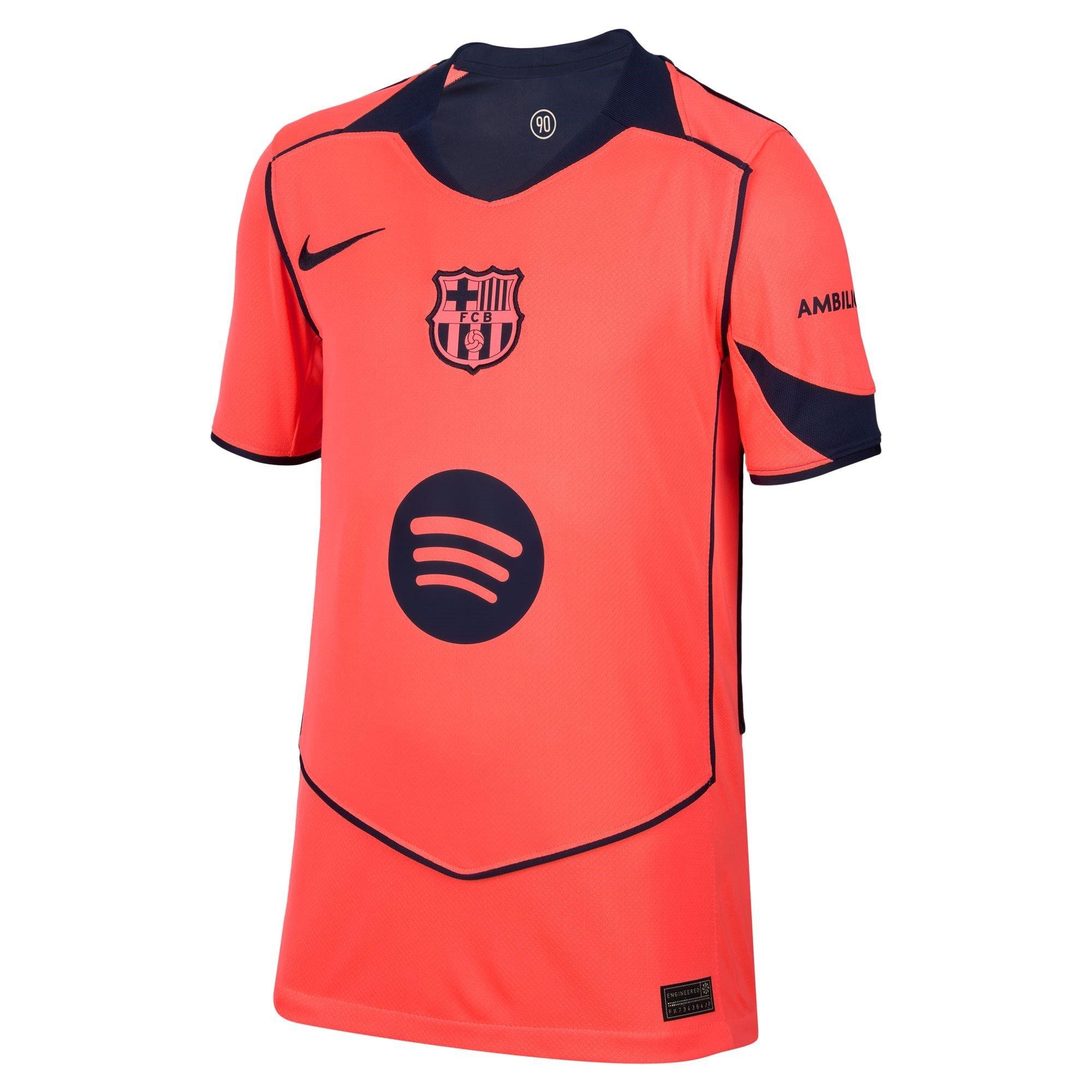 Orange/Blue - Nike - Barcelona Third Shirt 2025 2026 Juniors - 1