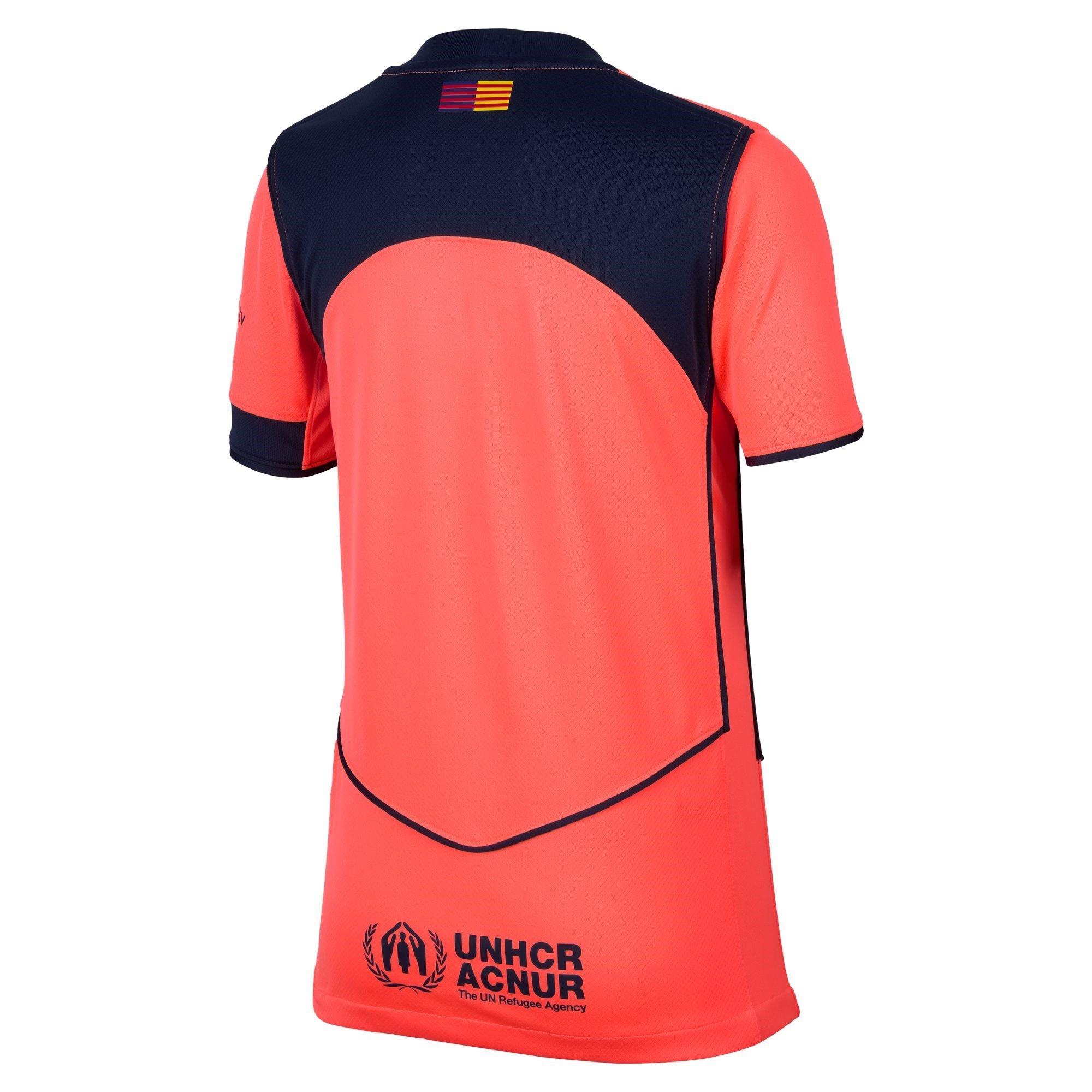 Orange/Blue - Nike - Barcelona Third Shirt 2025 2026 Juniors - 2