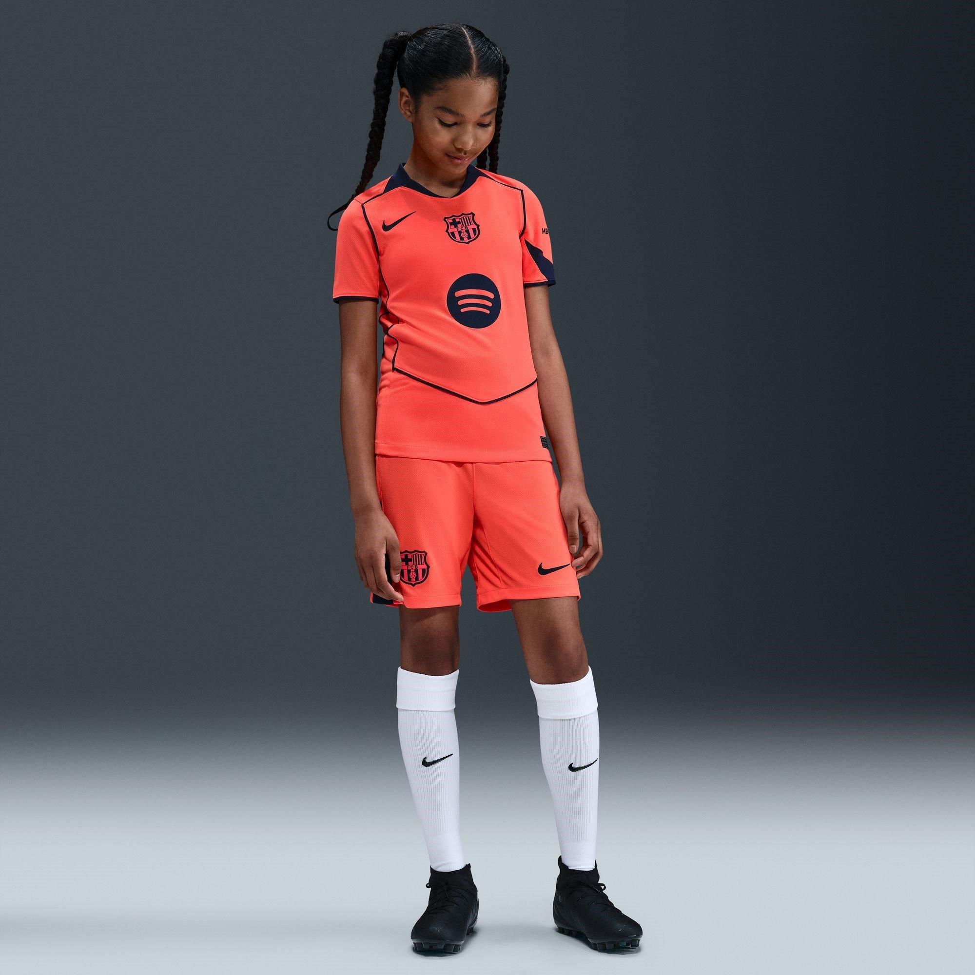 Orange/Blue - Nike - Barcelona Third Shirt 2025 2026 Juniors - 7