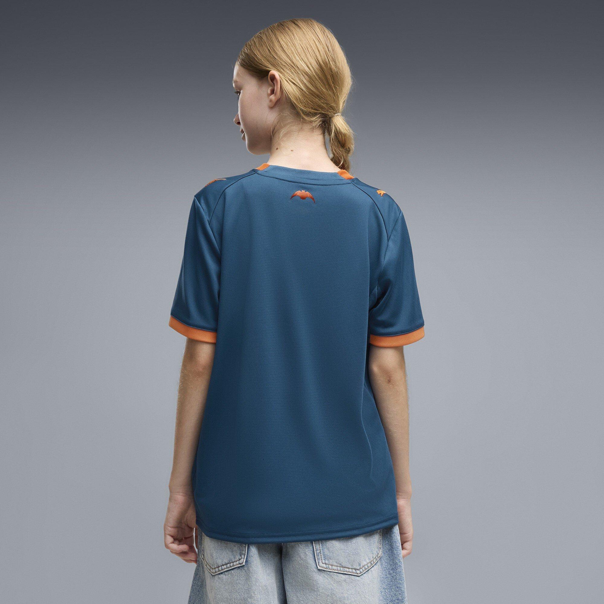 Bleu/Rouge - Puma - Kids' Valencia Away 24/25 dryCELL Short-Sleeve Football Shirt - 4