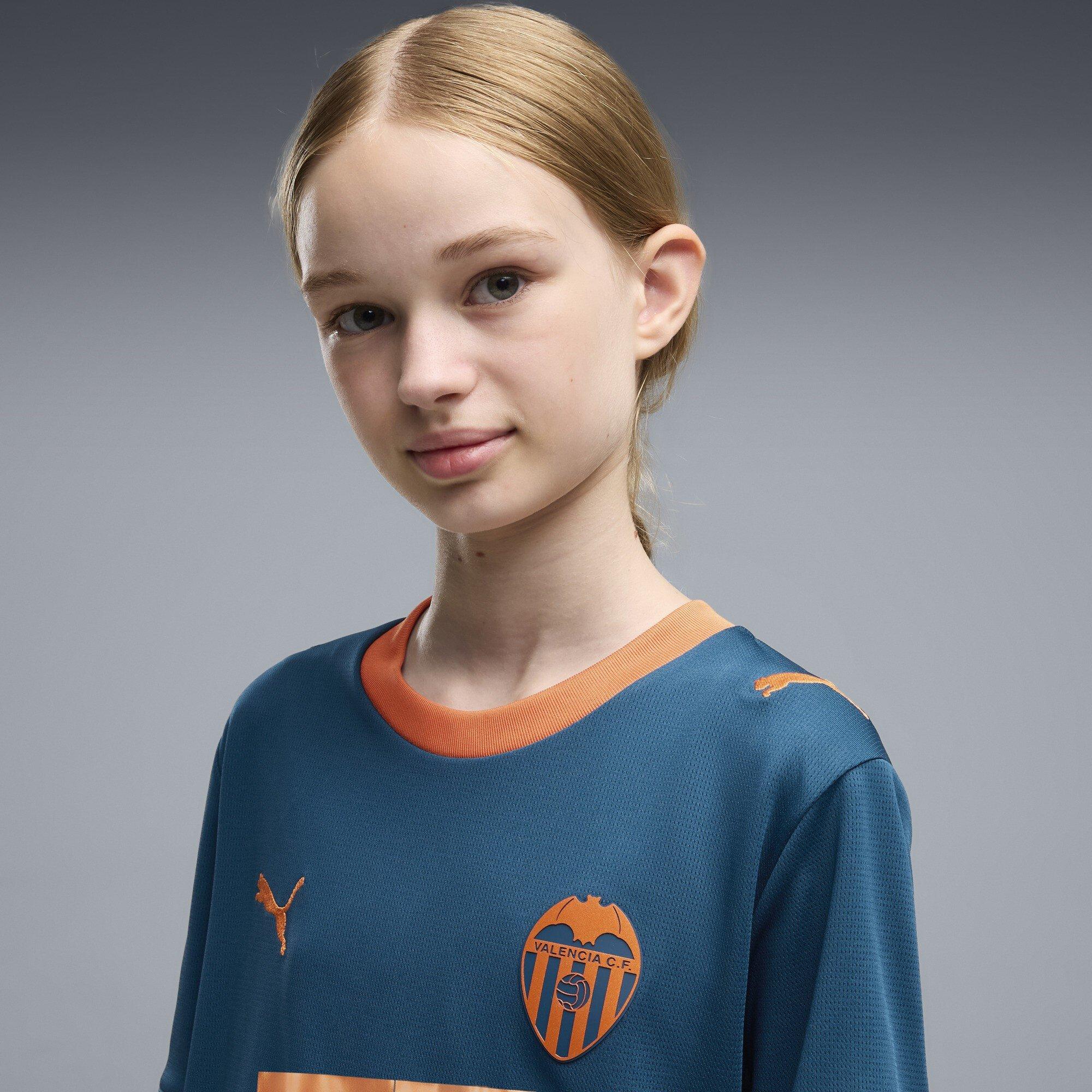 Bleu/Rouge - Puma - Kids' Valencia Away 24/25 dryCELL Short-Sleeve Football Shirt - 5