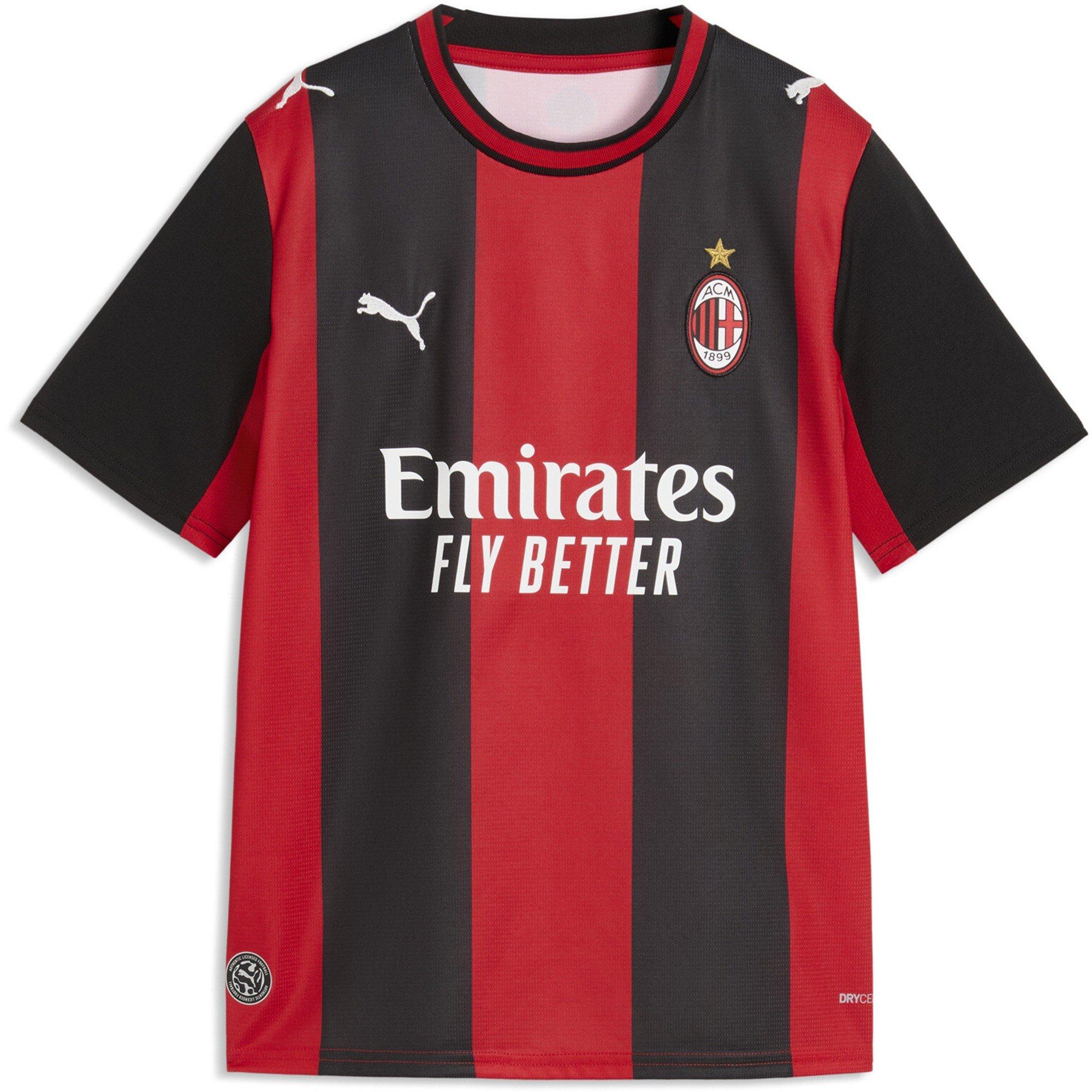 Puma Boys Ac Milan Home Shirt 2026/27 Juniors - Black/Red - 13 (XL)