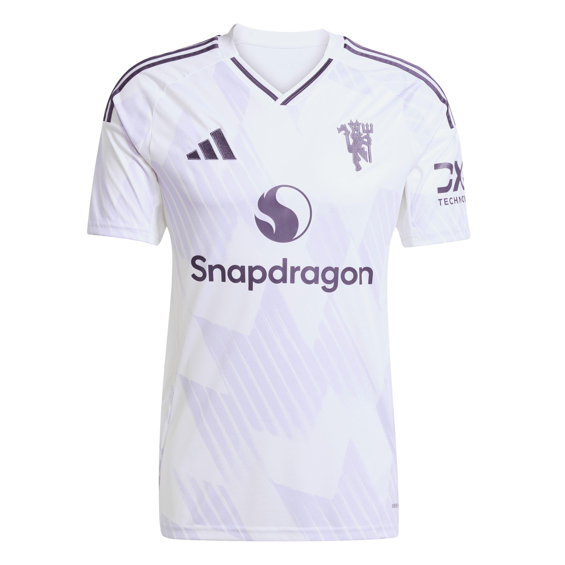 White - adidas - Manchester United Away Shirt 25/26 Adults - 1