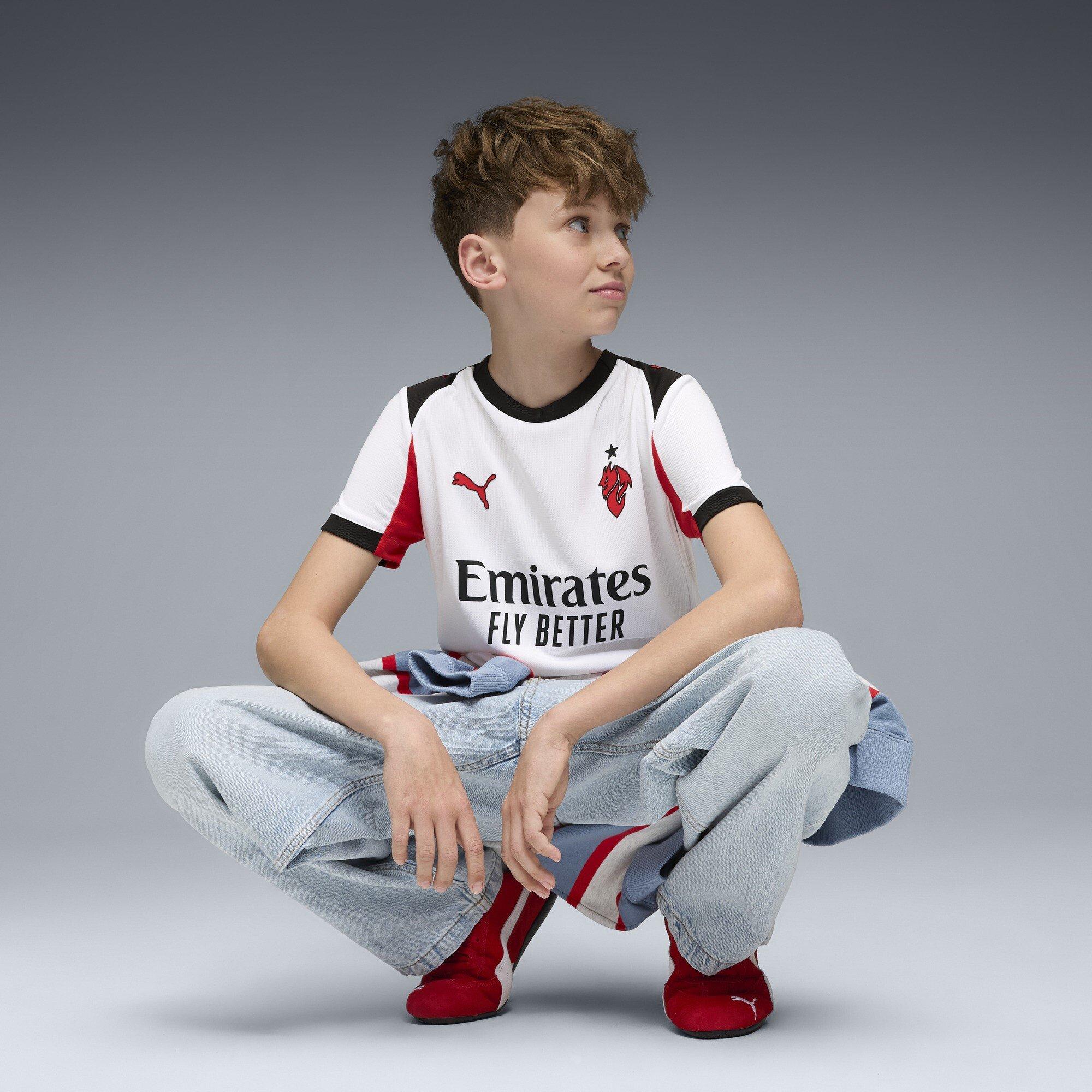 White/Red - Puma - AC Milan Away Shirt 2025 2026 Juniors - 6