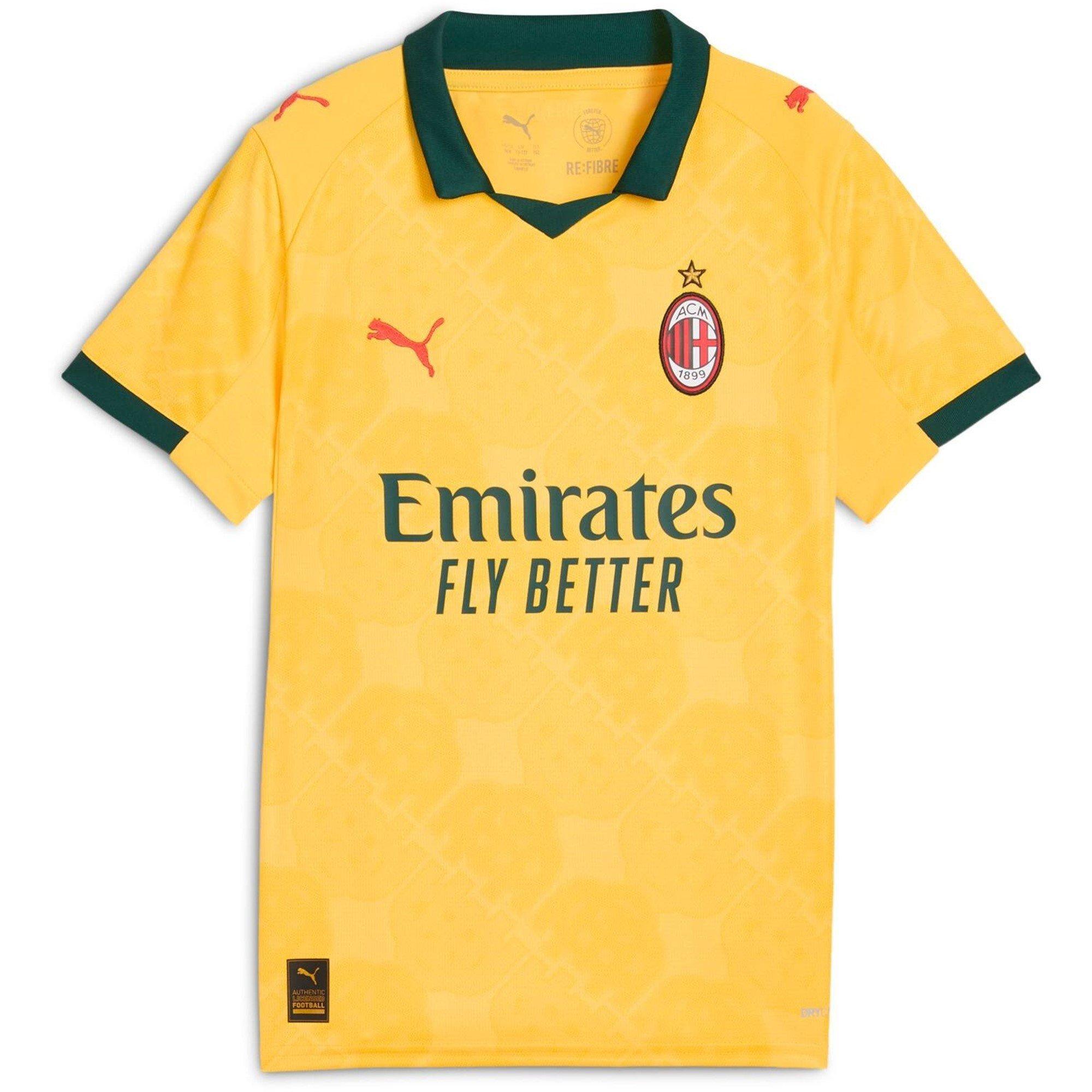 Yellow/Green - Puma - AC Milan Third Shirt 2025 2026 Juniors - 1