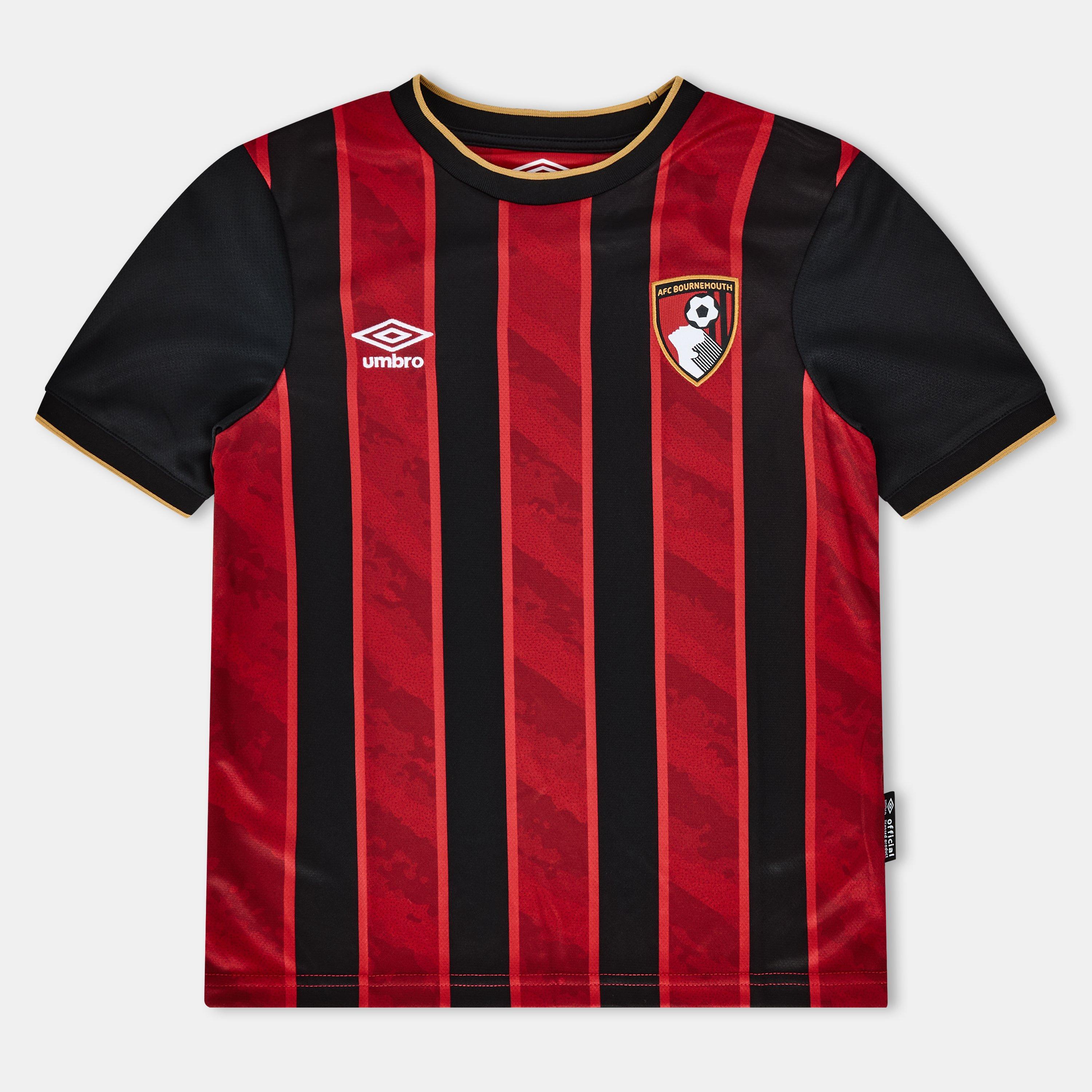 Umbro  Kids Bournemouth Home Football Shirt 2025 20226 Kids - Red/Caviar - JM