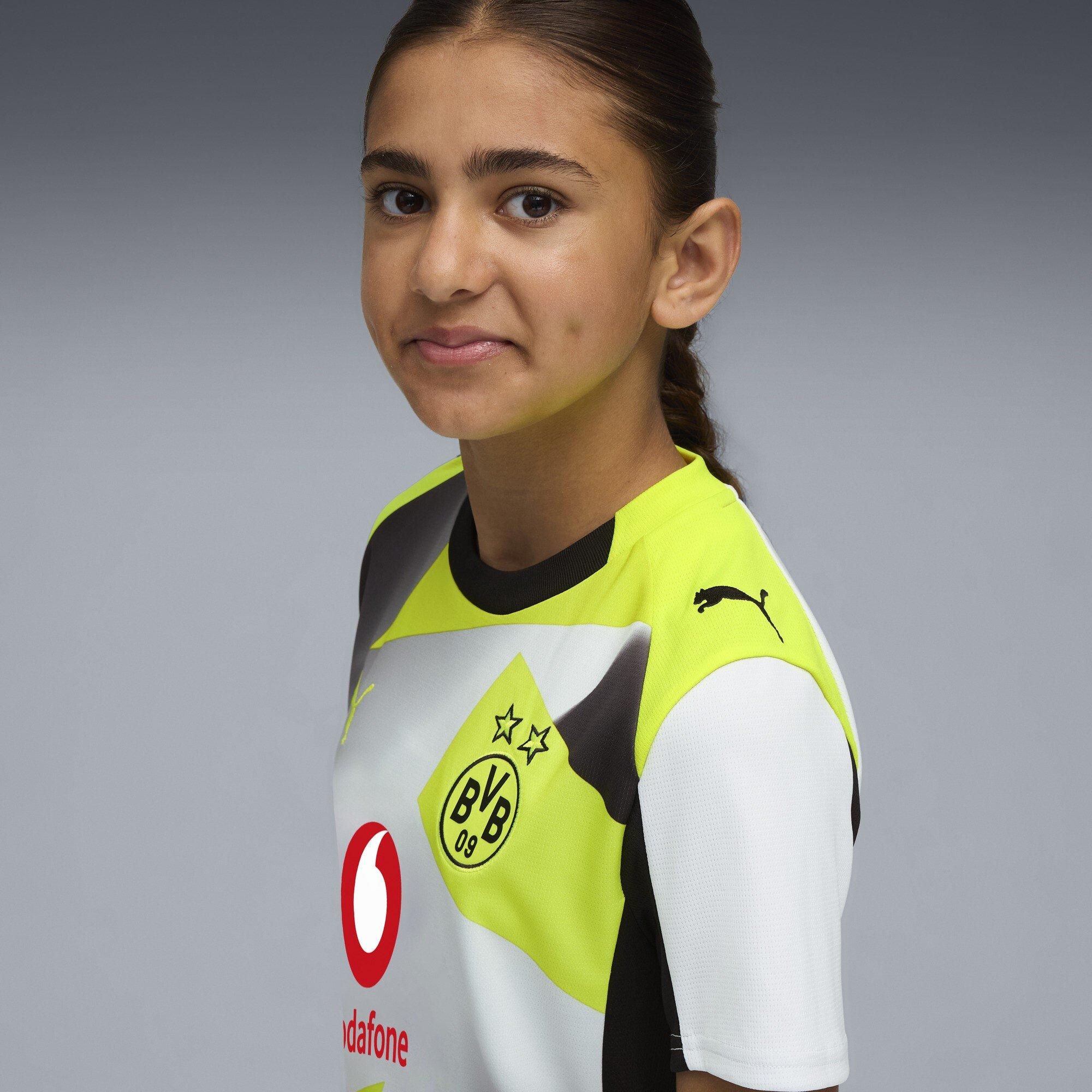 Prateado/Amarelo - Puma - Borussia Dortmund Away Shirt 2025 2026 Juniors - 4