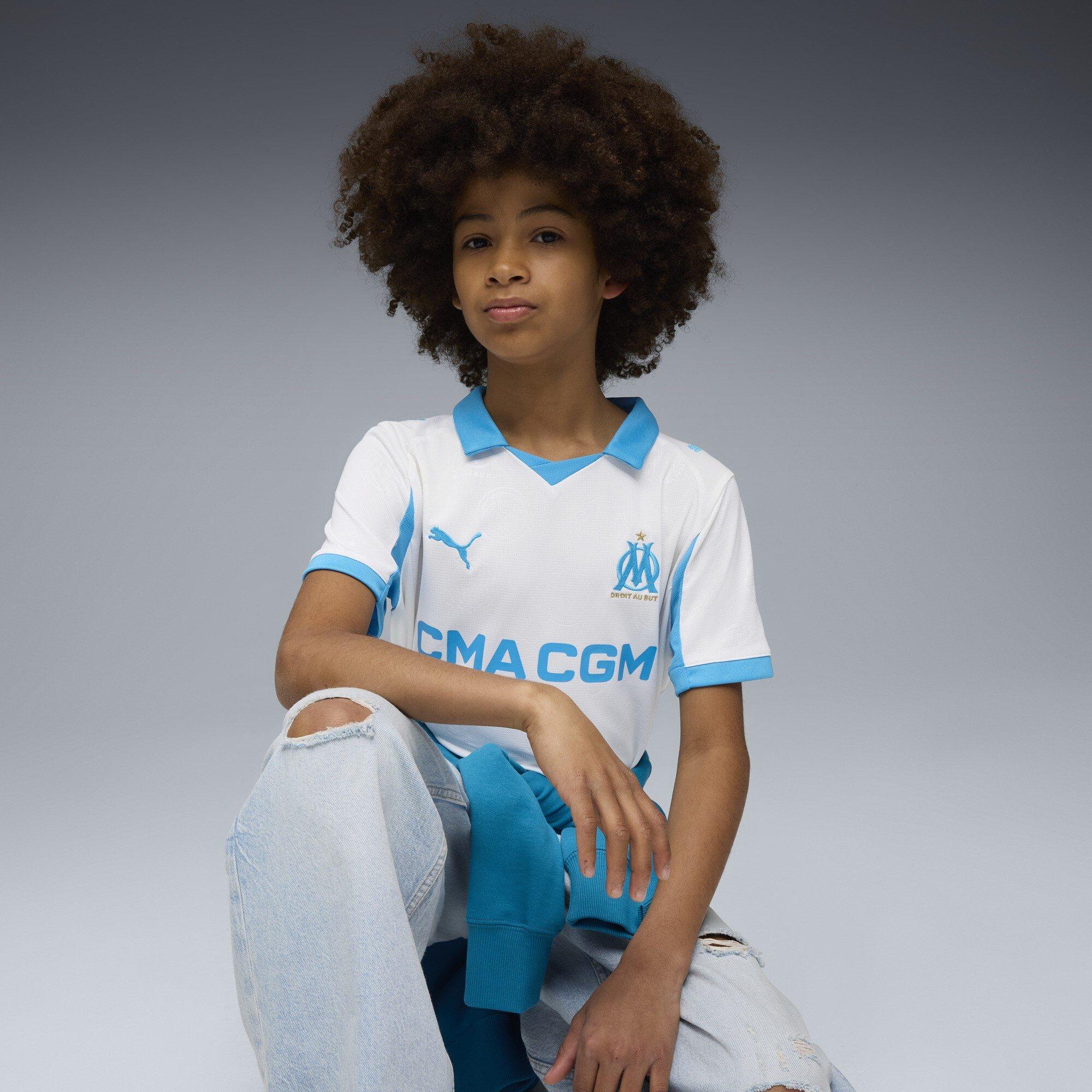 Hvid/Blå - Puma - Olympique Marseille Home Shirt 2025 2026 Juniors - 3