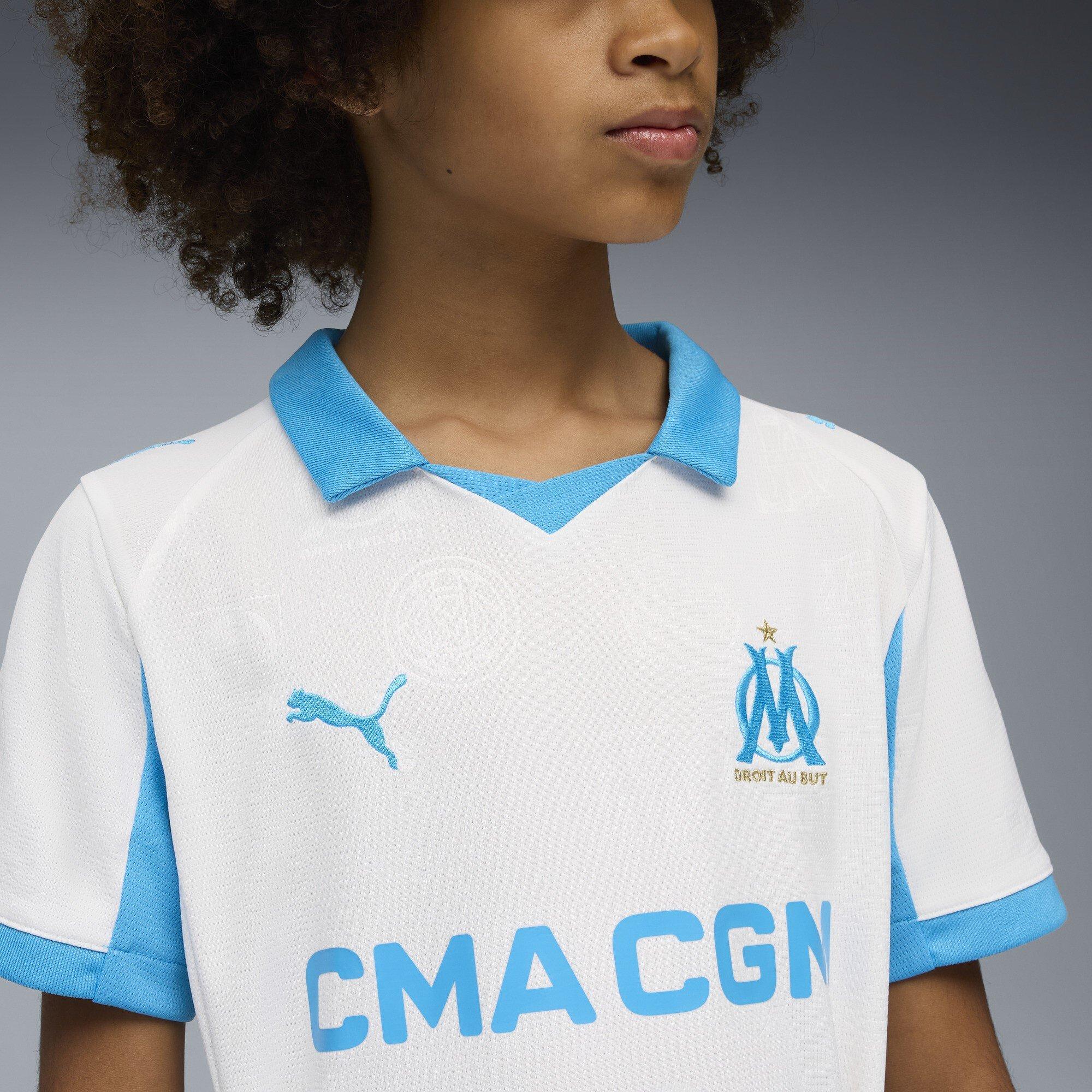 Hvid/Blå - Puma - Olympique Marseille Home Shirt 2025 2026 Juniors - 4