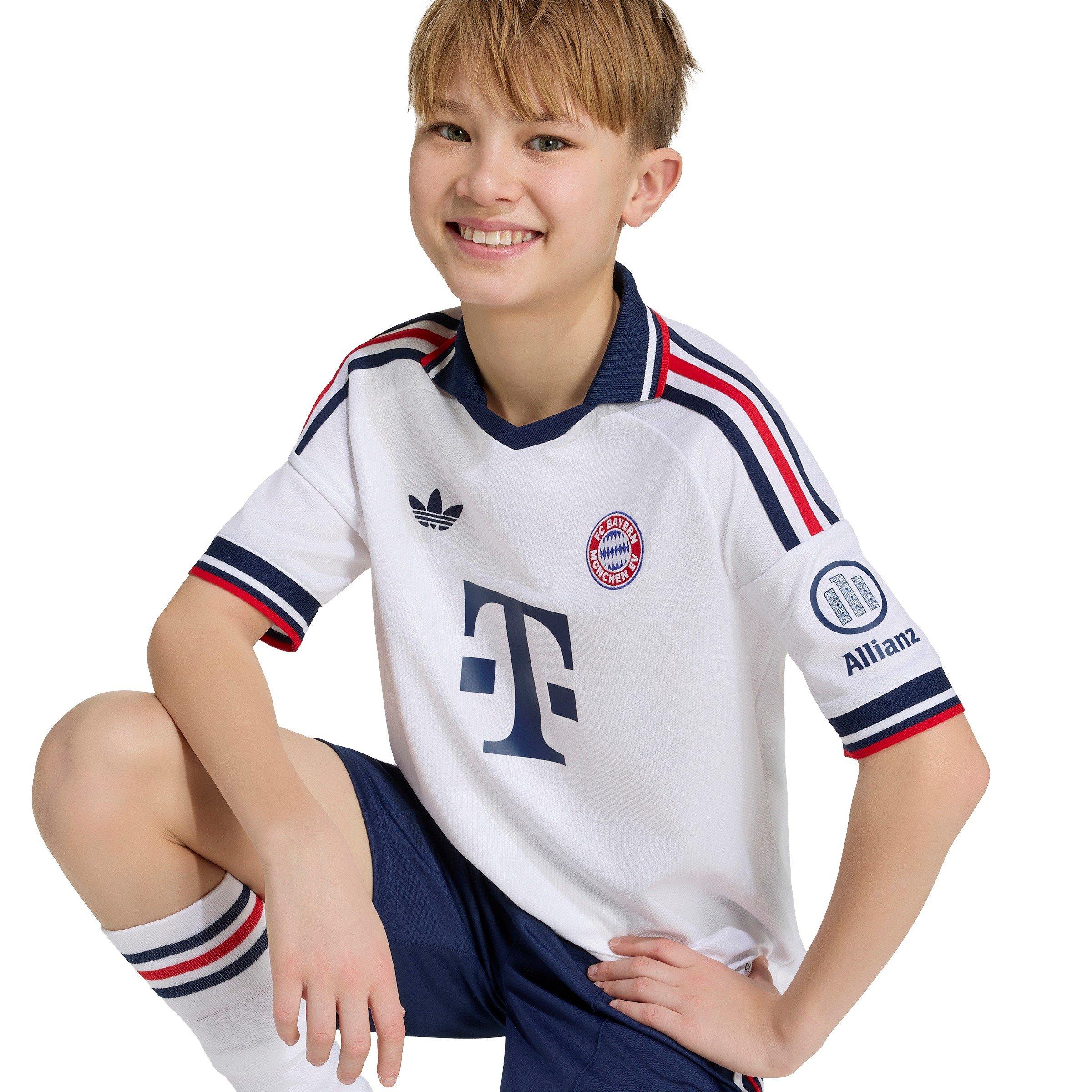 Bianco/Navy - adidas - Bayern Munich Away Shirt 2026/27 Juniors - 8
