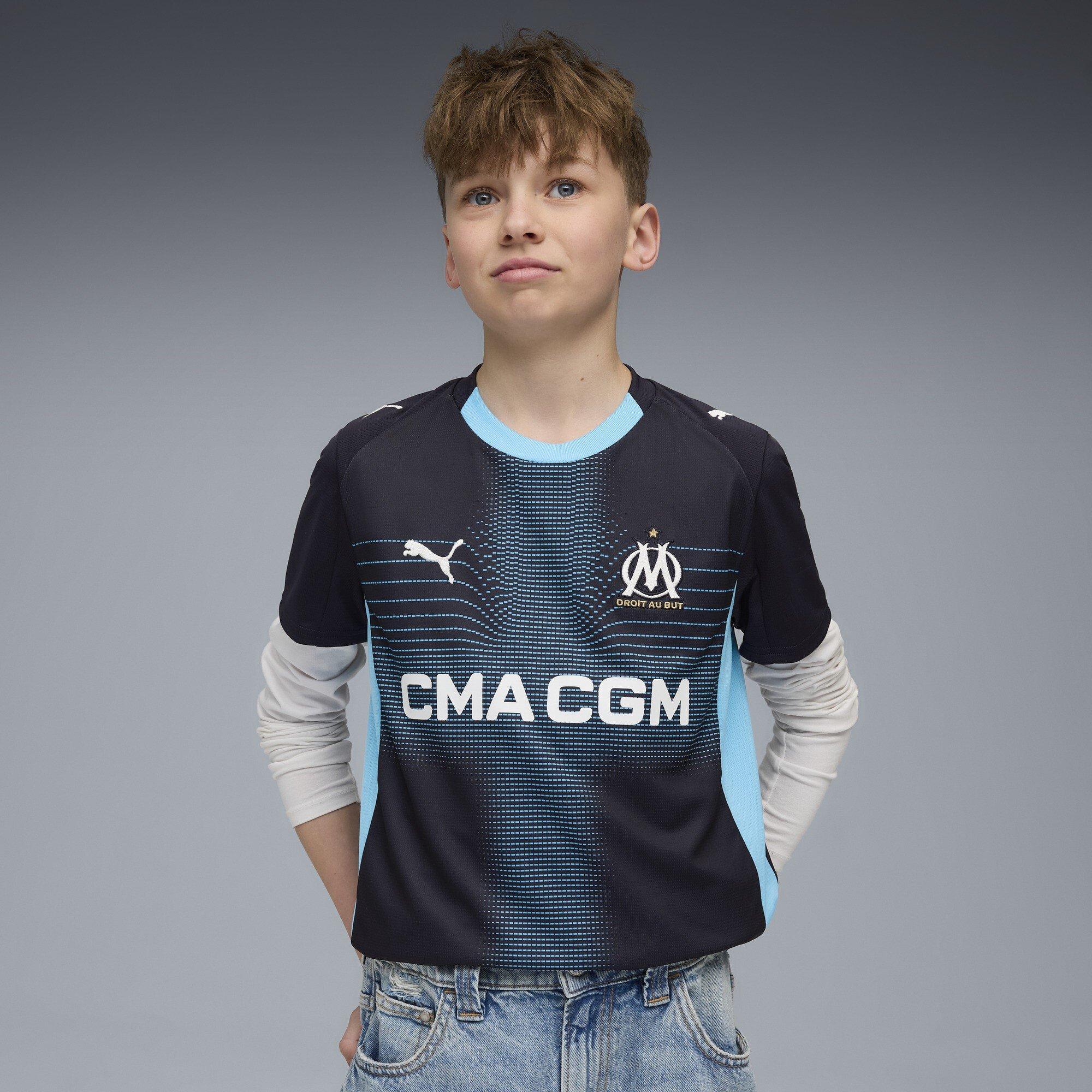 Navy/Blue - Puma - Olympique Marseille Away Shirt 2025 2026 Juniors - 3