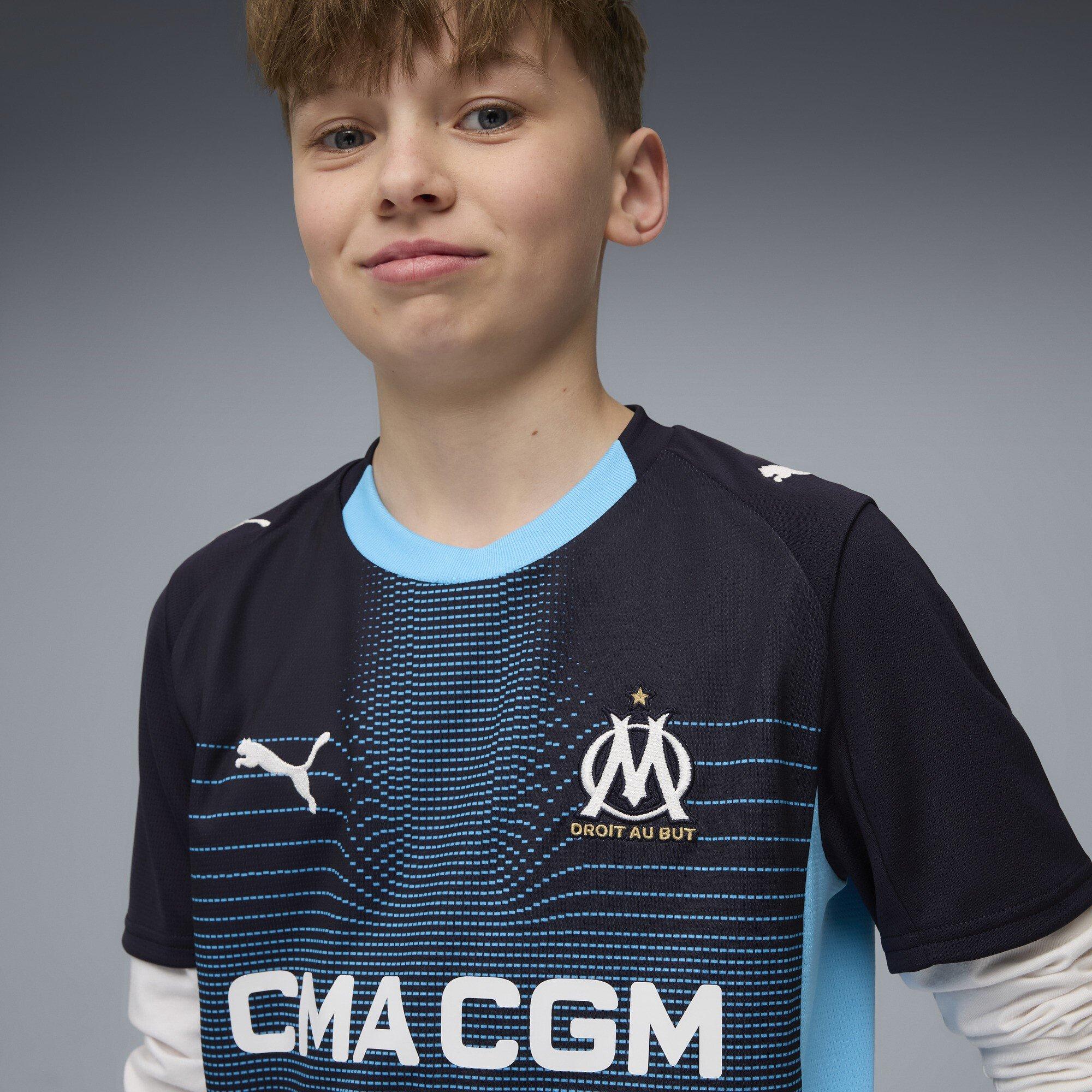 Navy/Blue - Puma - Olympique Marseille Away Shirt 2025 2026 Juniors - 4