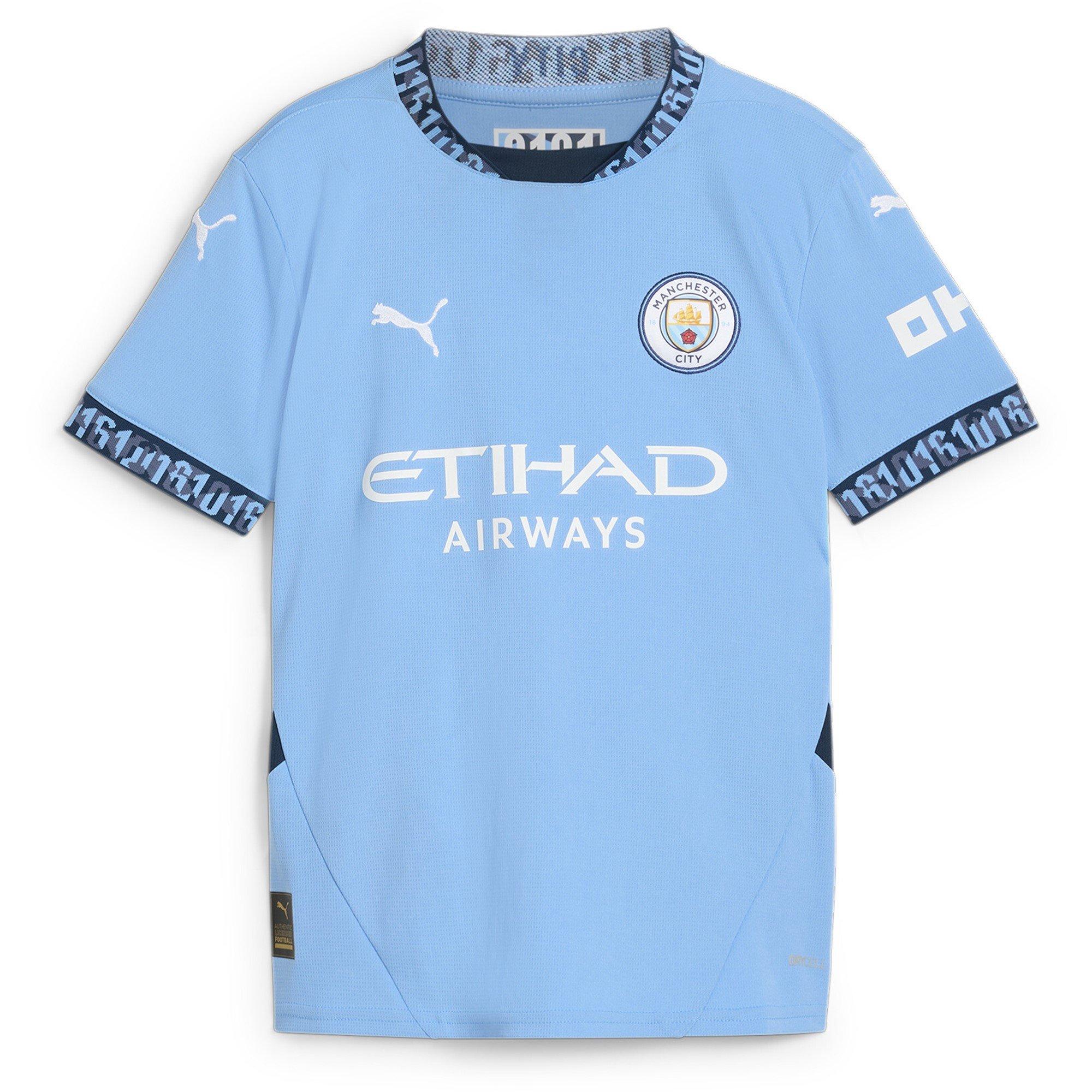 Azul - Puma - Manchester City Home Shirt 2024 2025 Juniors - 1