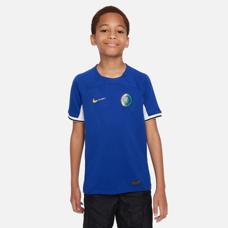 Bleu/Or - Nike - Chelsea Home Shirt 2023 2024 Juniors - 3