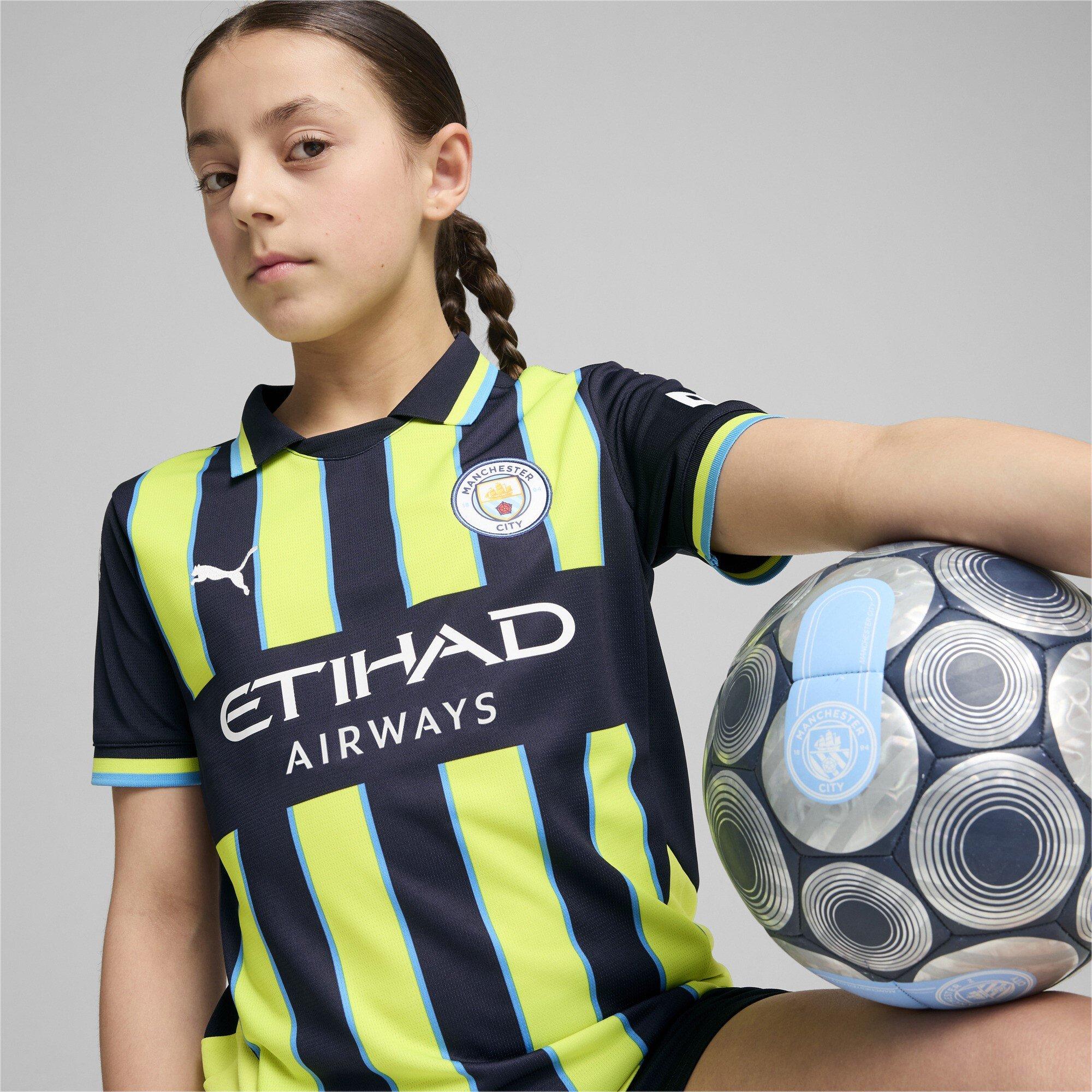 Yellow - Puma - Manchester City Away Shirt 2024 2025 Juniors - 3