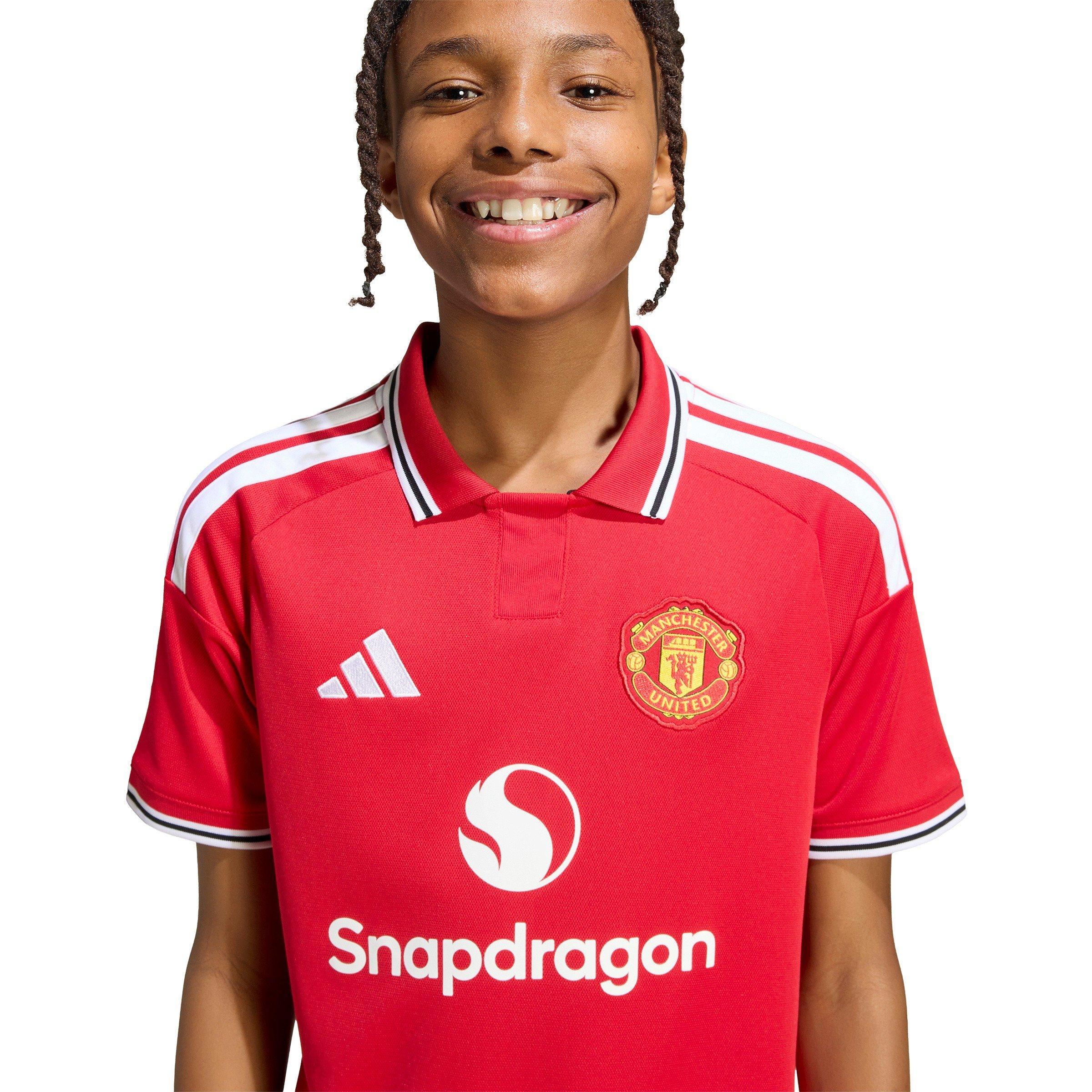 Rood/Wit - adidas - Kids Manchester United Domestic Home Football Shirt 2026 2027 - 8