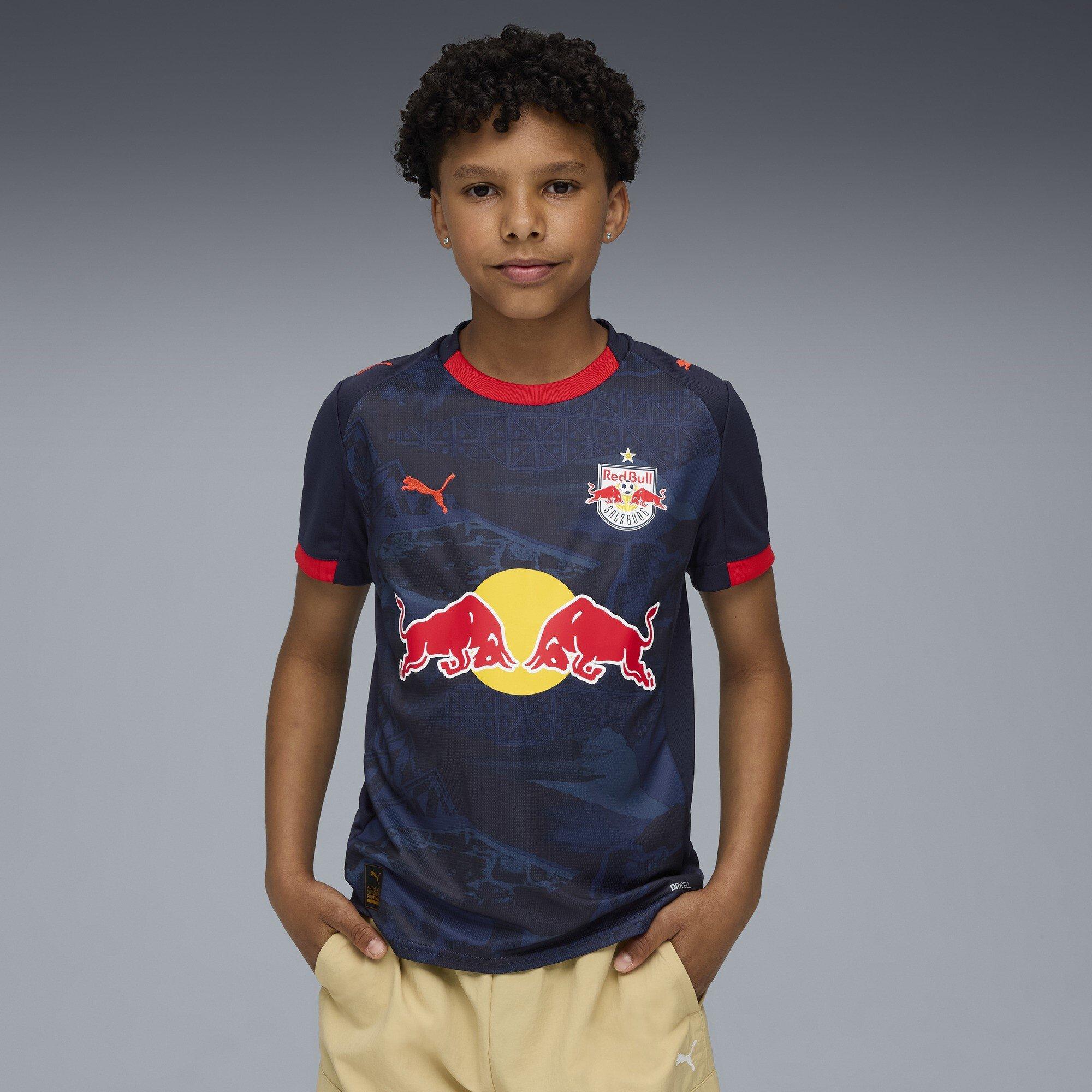 Marineblau/Rot - Puma - RB Salzburg Away Shirt 2025 2026 Juniors - 3