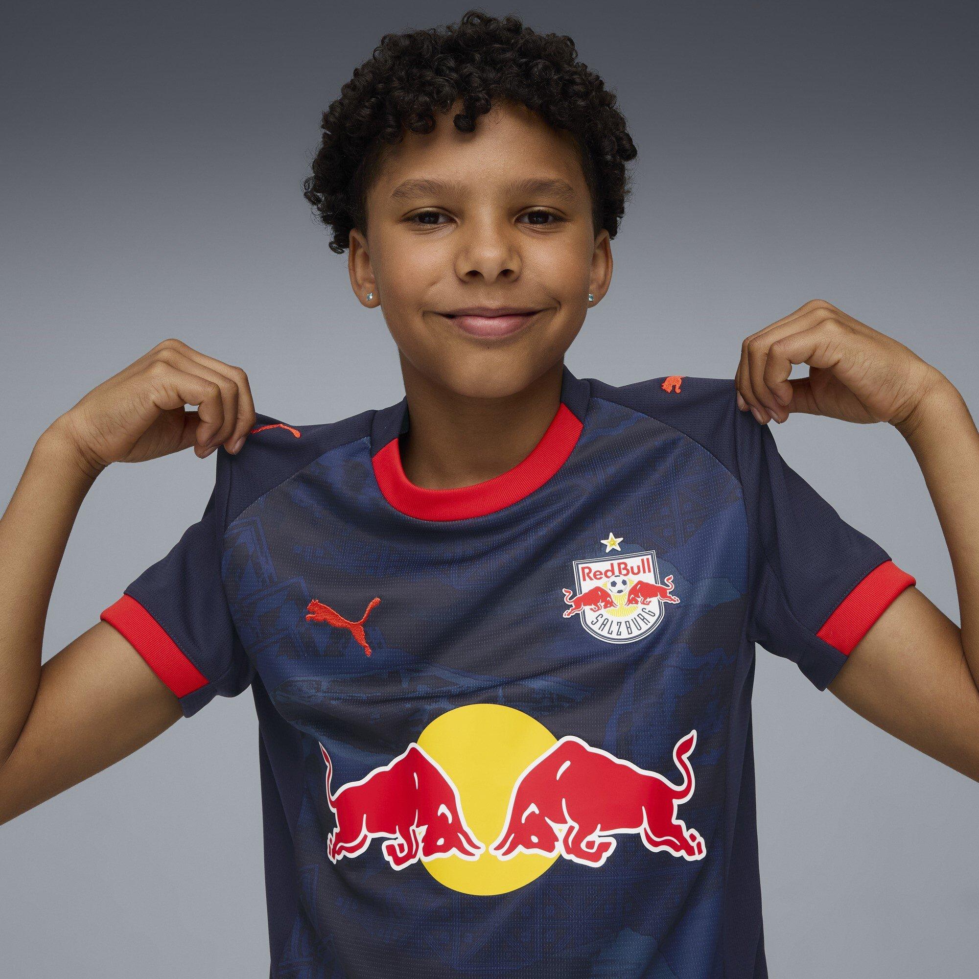 Marineblau/Rot - Puma - RB Salzburg Away Shirt 2025 2026 Juniors - 4