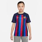 Rouge/Bleu - Nike - Barcelona Home Shirt 2022 2023 Junior Boys - 3