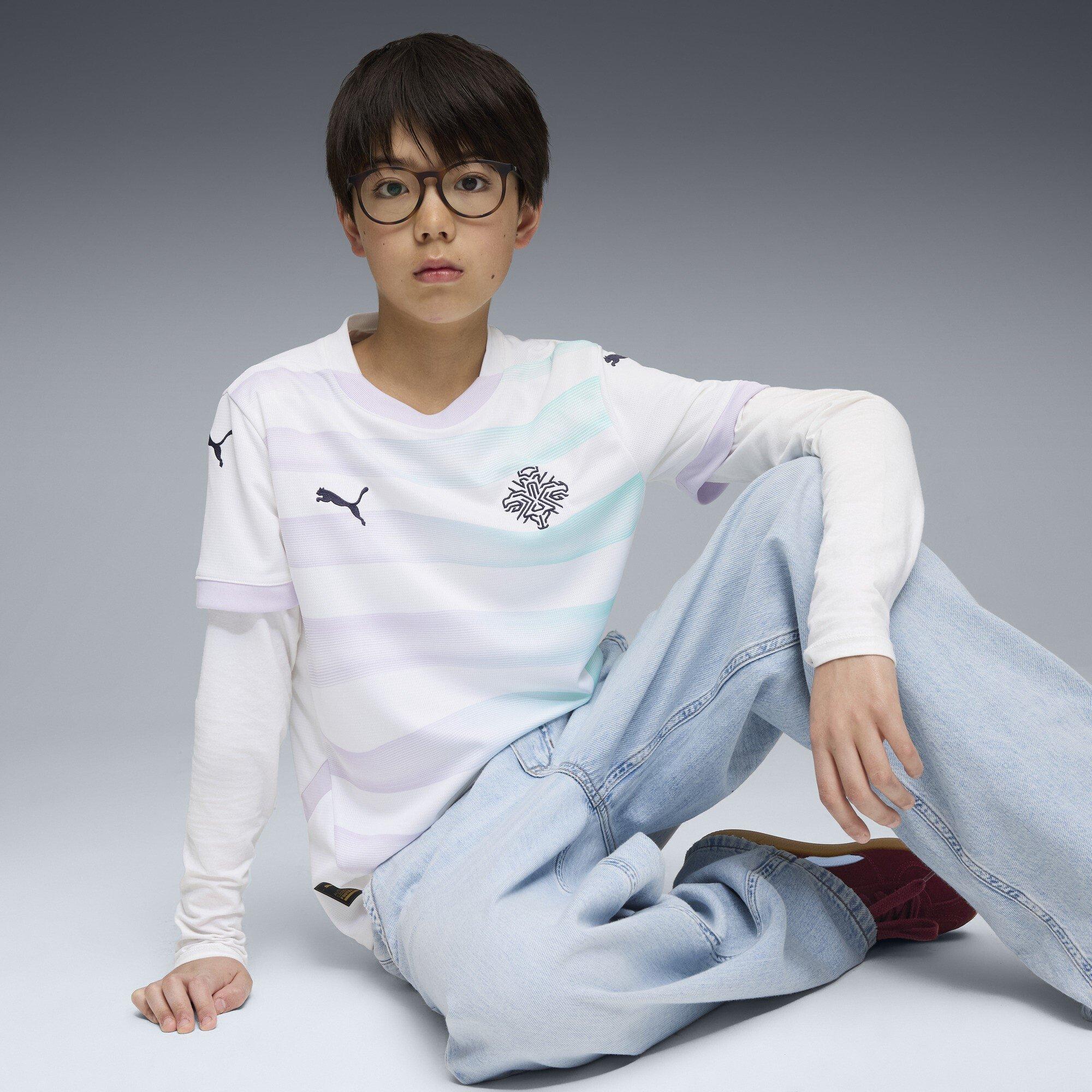 White/Navy - Puma - Iceland Away Shirt 2025 Juniors - 3