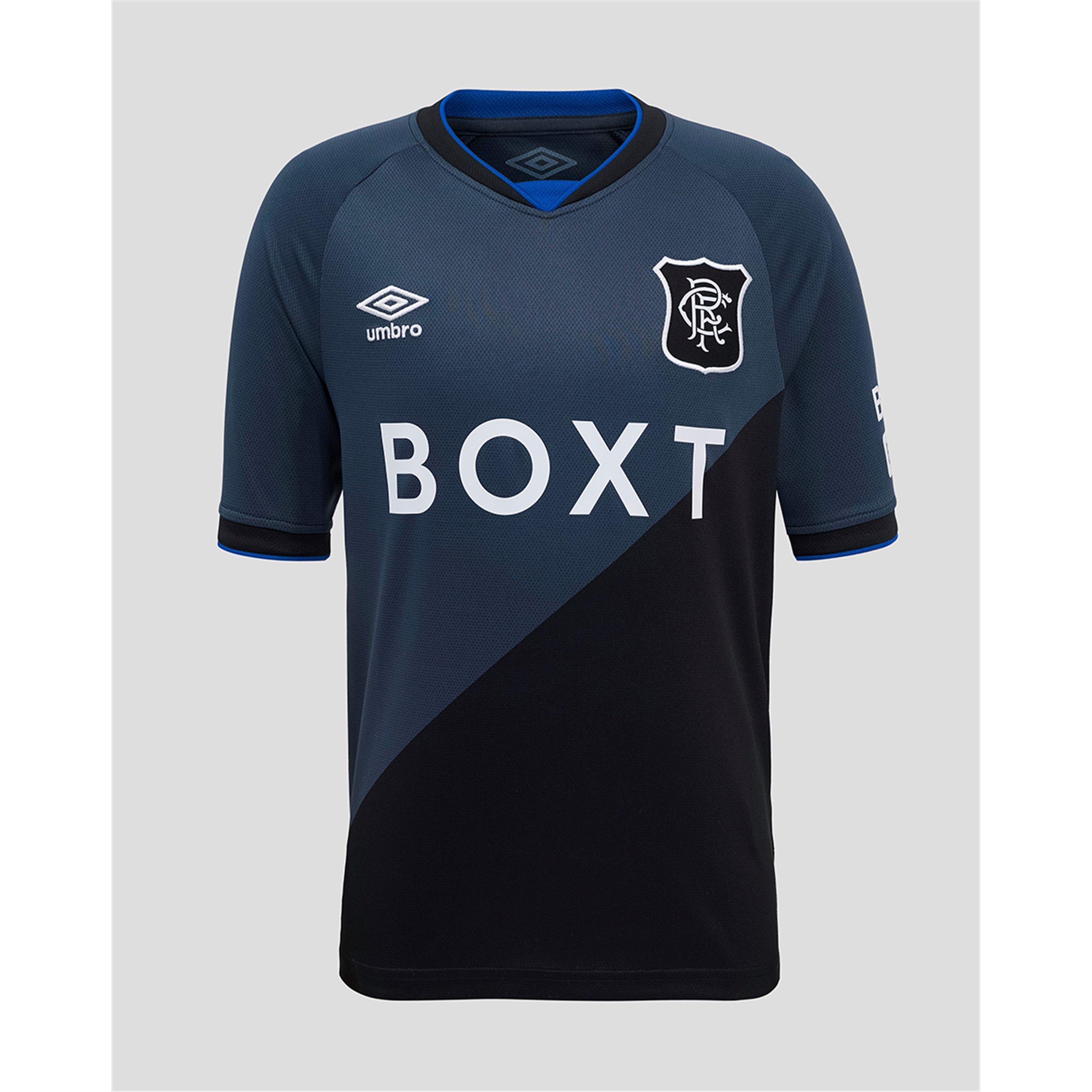 Umbro Boys Rangers Third Shirt 2025 2026 Juniors - Black/Grey - 13 (XL)