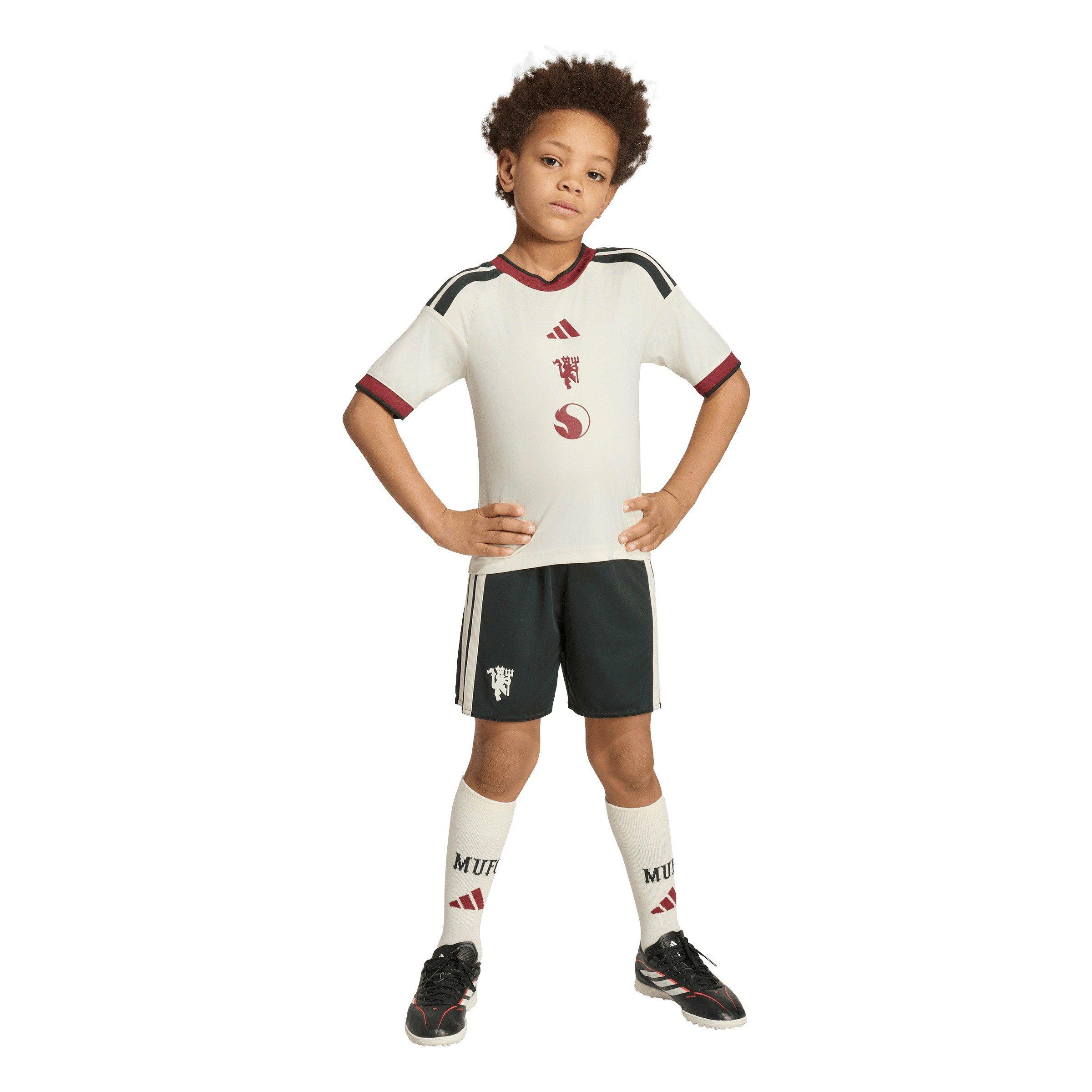 White/Red - adidas - Kids' Manchester United Third 2024/25 AEROREADY Short-Sleeve Mini Kit - 5