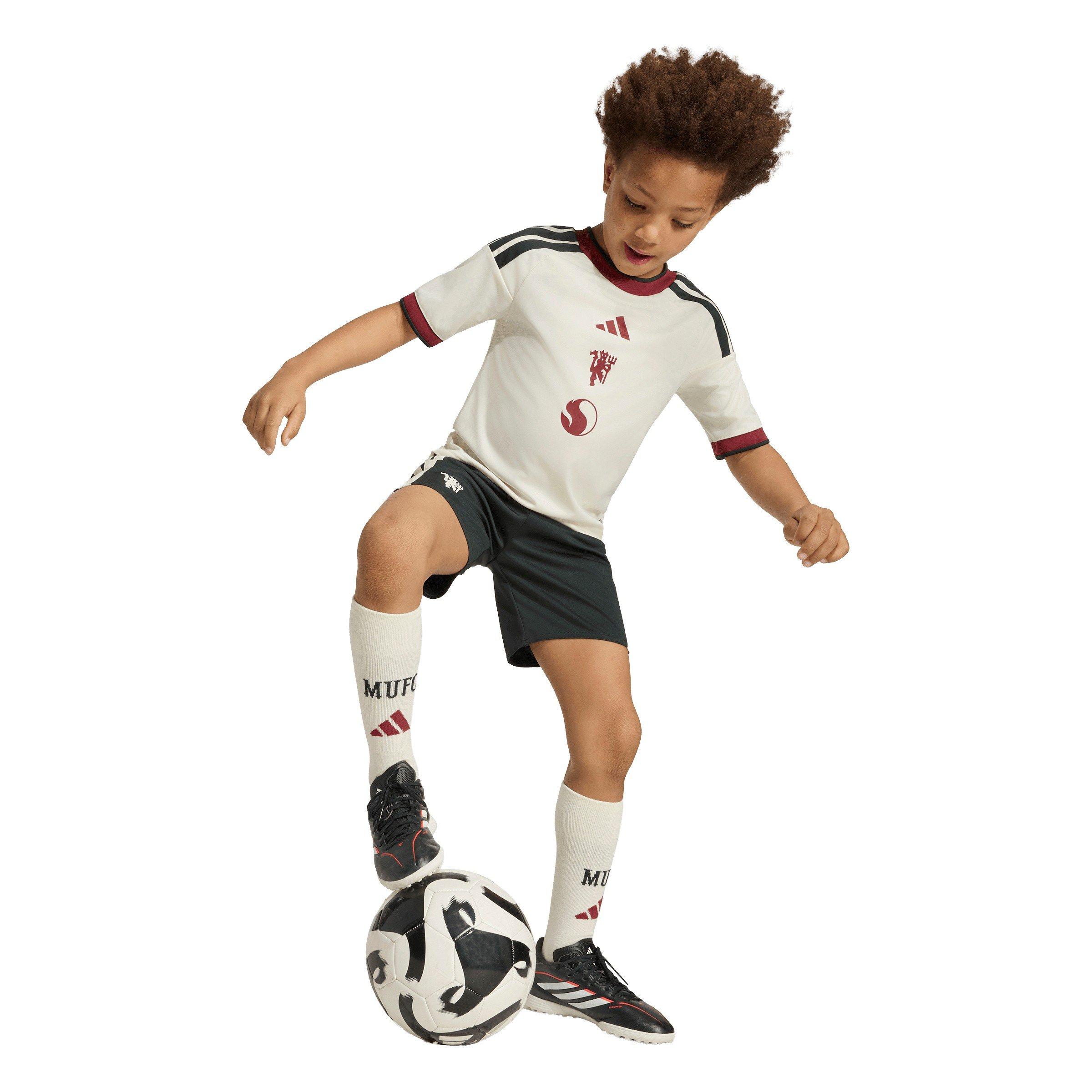White/Red - adidas - Kids' Manchester United Third 2024/25 AEROREADY Short-Sleeve Mini Kit - 7