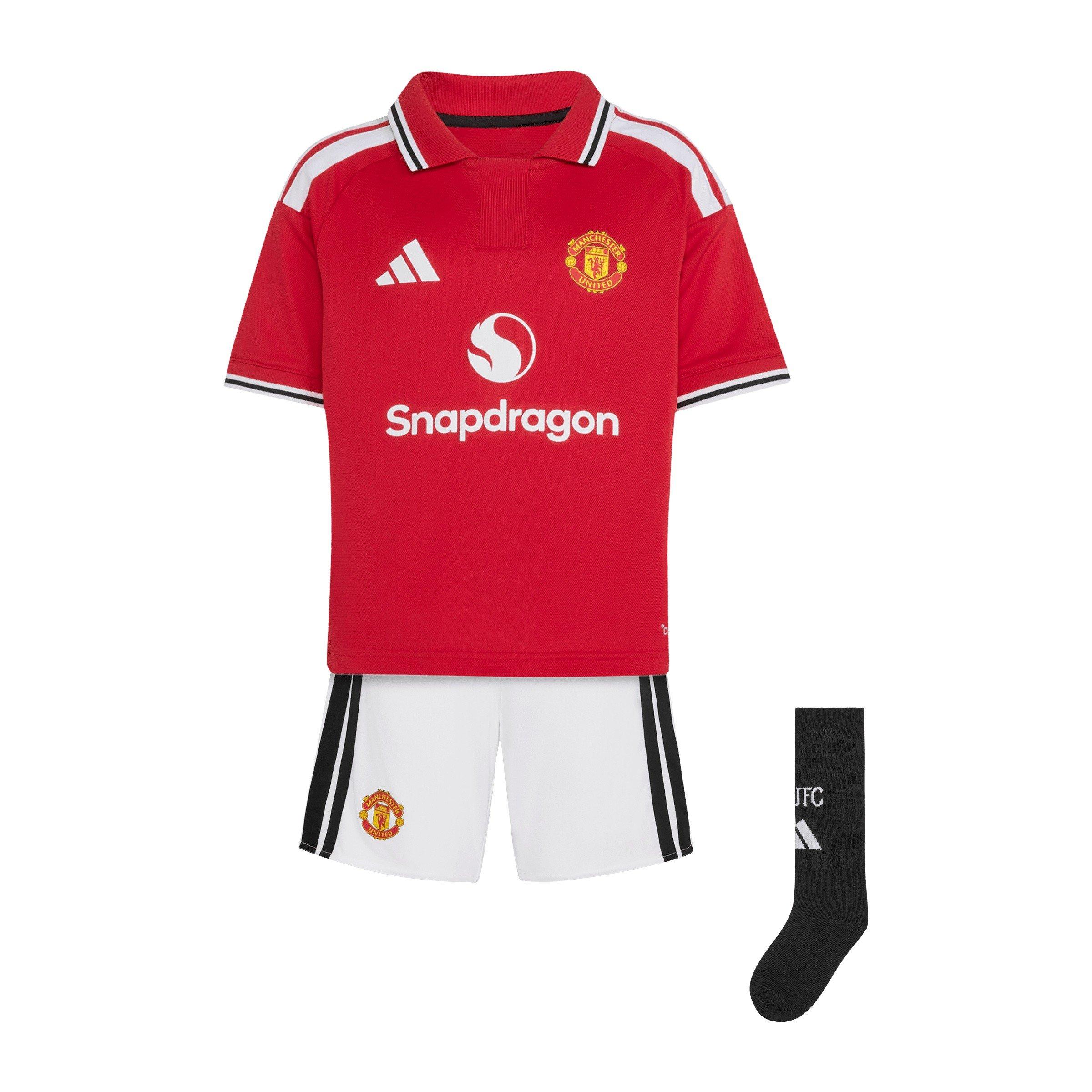 Rood/Wit - adidas - Unisex Kids Manchester United Domestic Mini Kit - 1