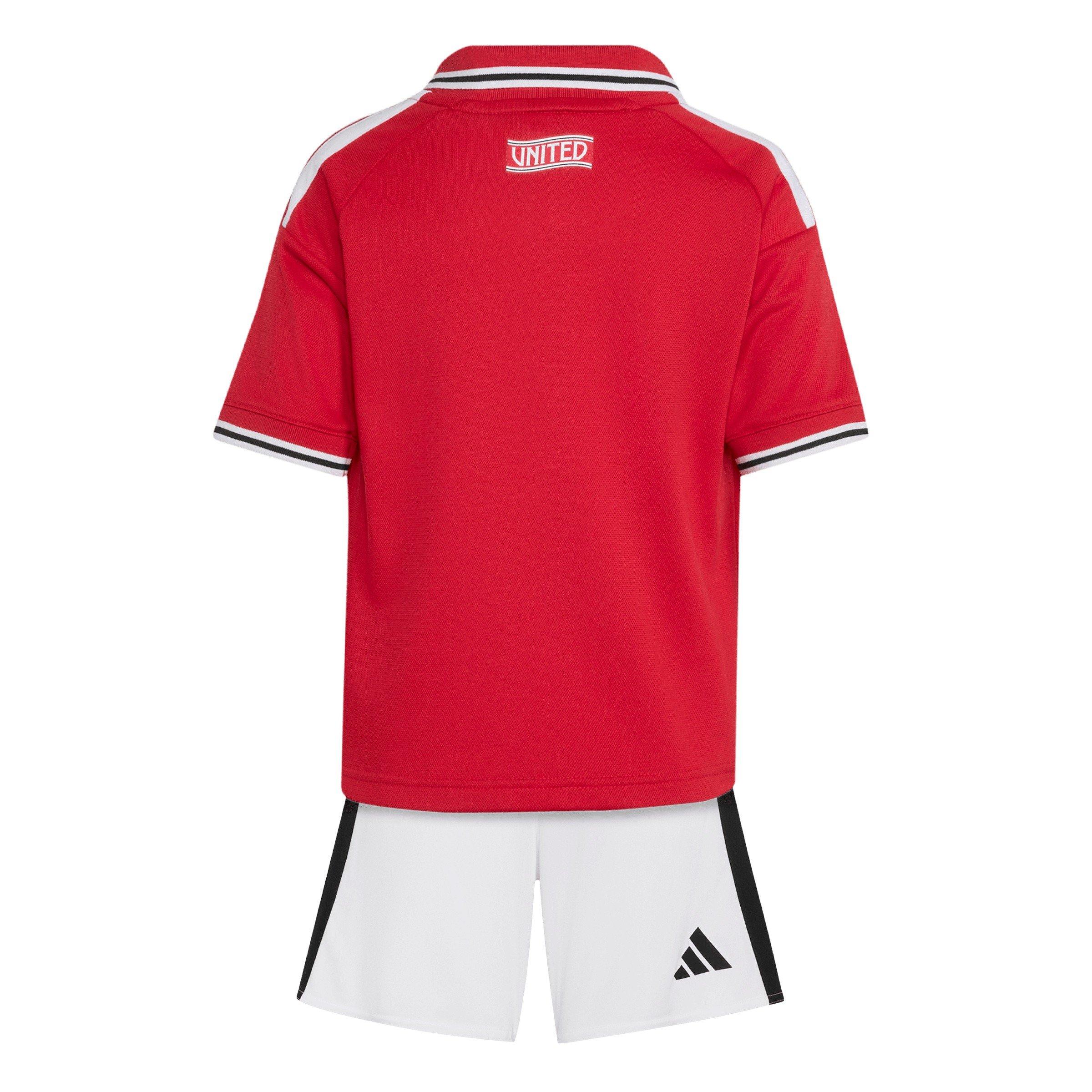 Rood/Wit - adidas - Unisex Kids Manchester United Domestic Mini Kit - 2