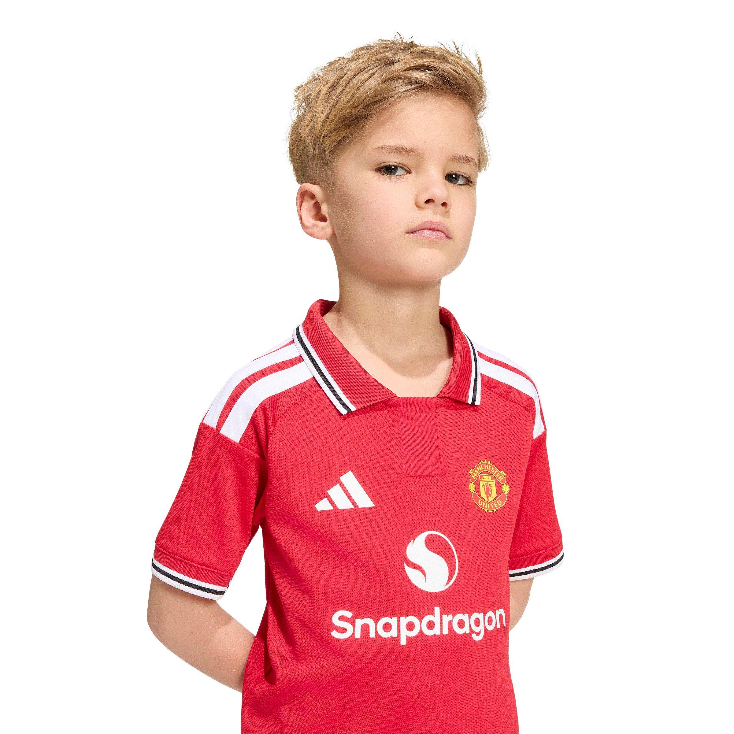 Rood/Wit - adidas - Unisex Kids Manchester United Domestic Mini Kit - 11