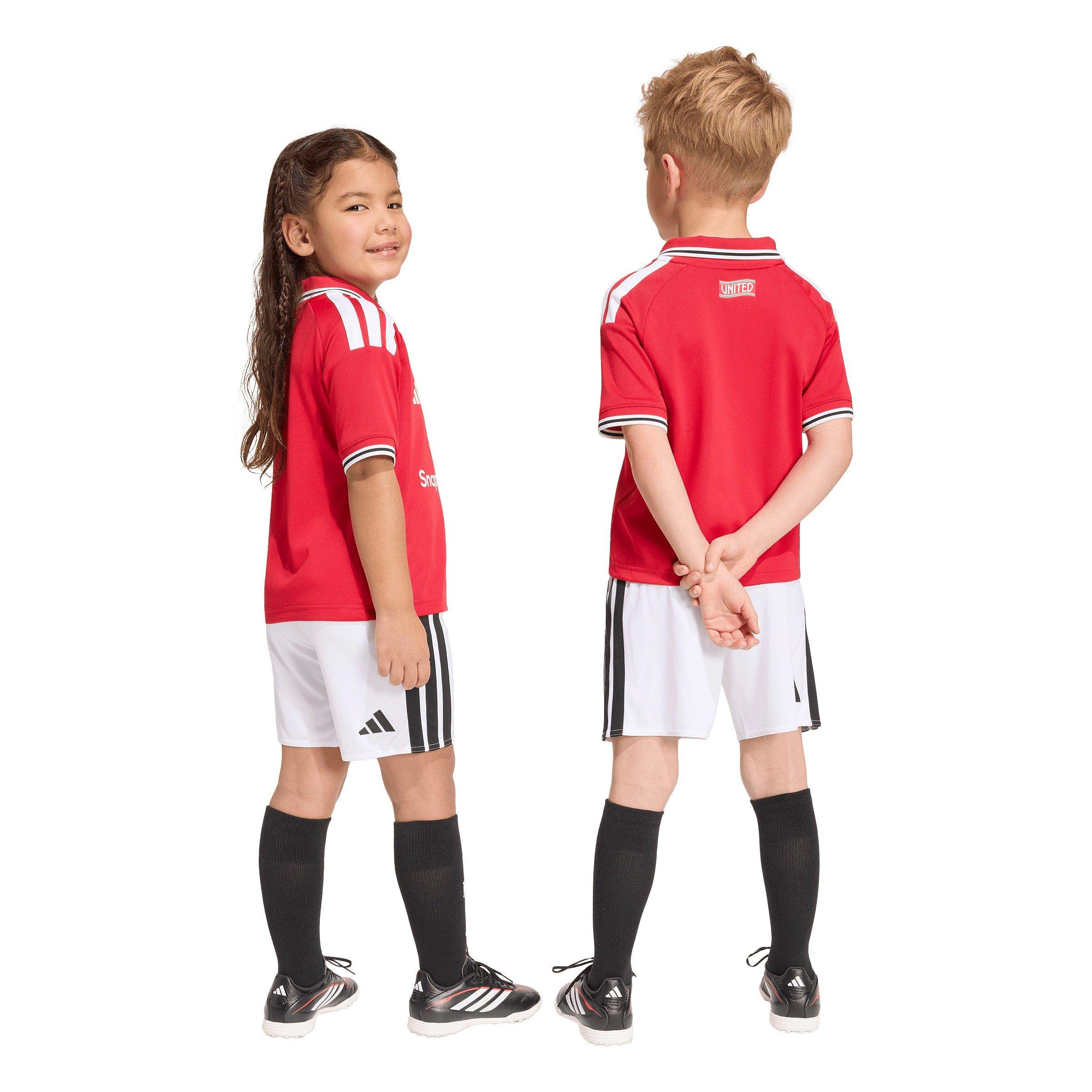 Rood/Wit - adidas - Unisex Kids Manchester United Domestic Mini Kit - 4