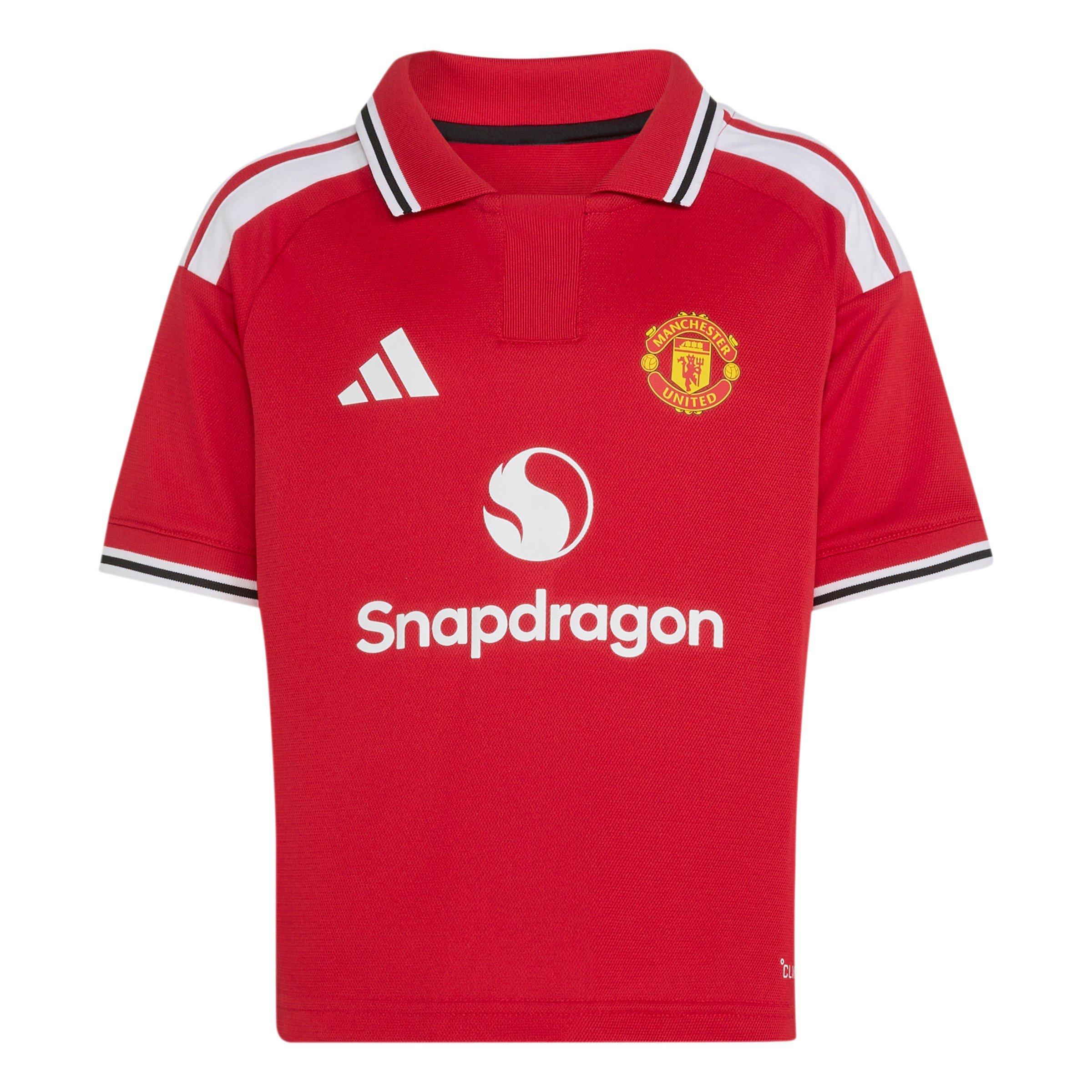 Rood/Wit - adidas - Unisex Kids Manchester United Domestic Mini Kit - 8