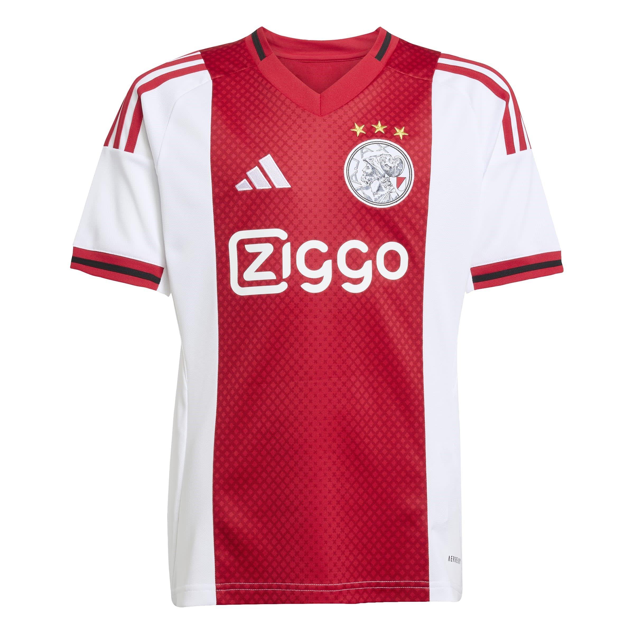 Adidas Boys Ajax Home Shirt 2025 2026 Juniors - White - 9-10 Years