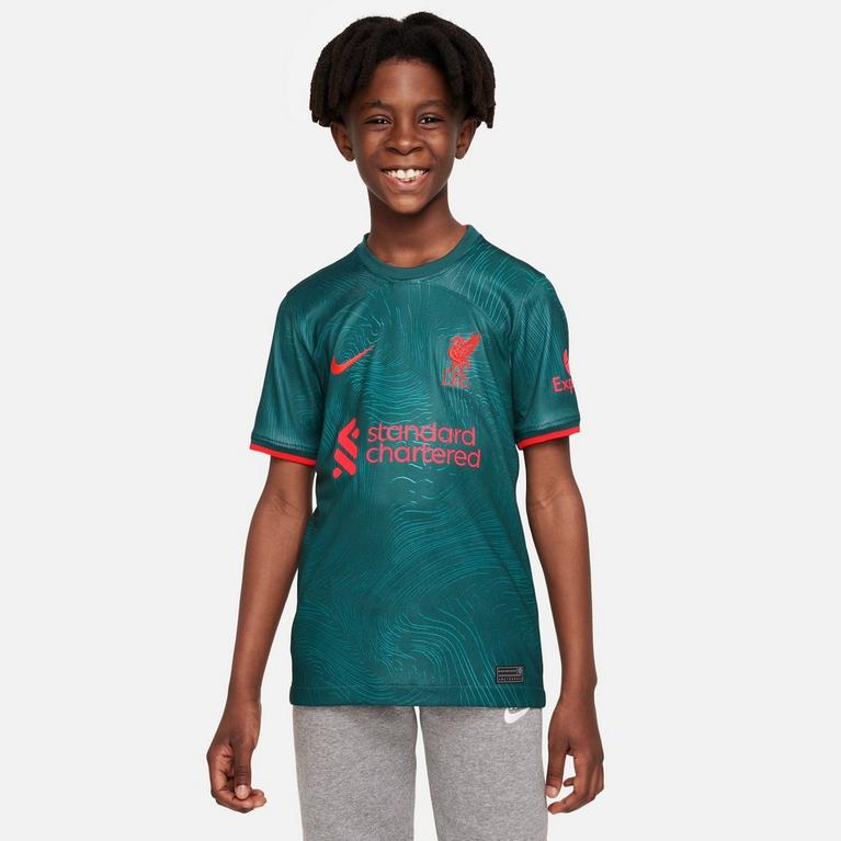 Turquesa/Rojo - Nike - Liverpool Third Shirt 2022 2023 Juniors - 2