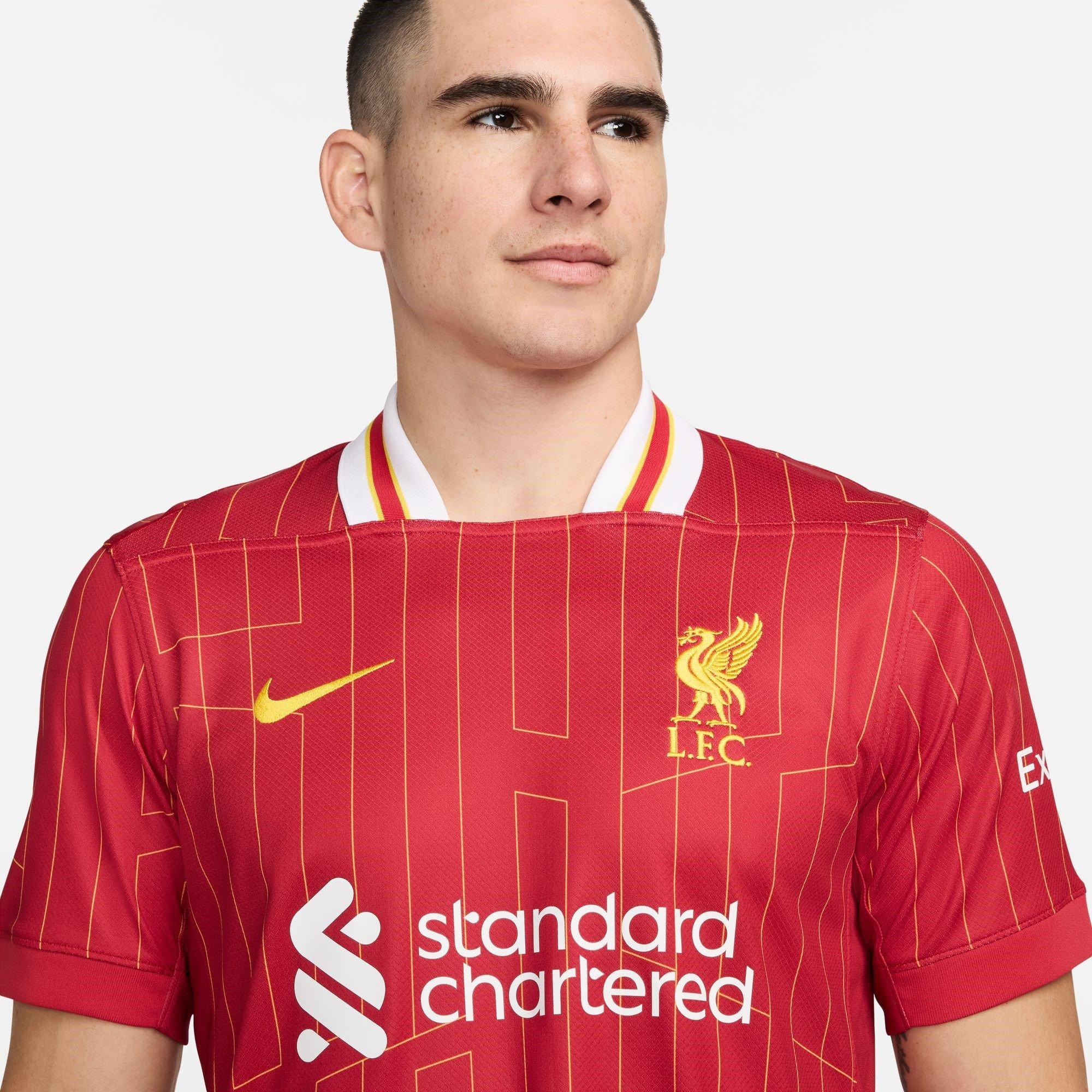 Red - Nike - Liverpool Home Shirt 2024 2025 Adults - 5