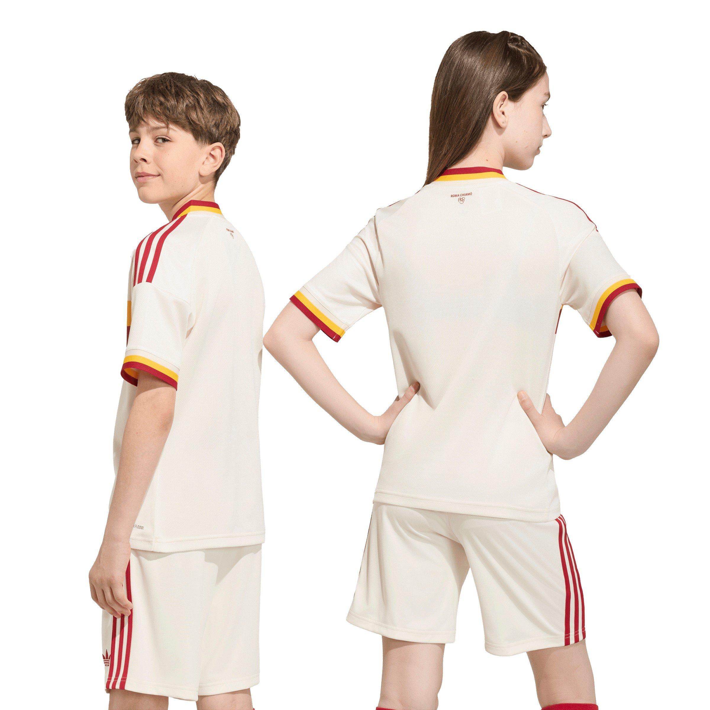 Wit/Oranje - adidas - AS Roma Away Shirt 2026/27 Juniors - 4