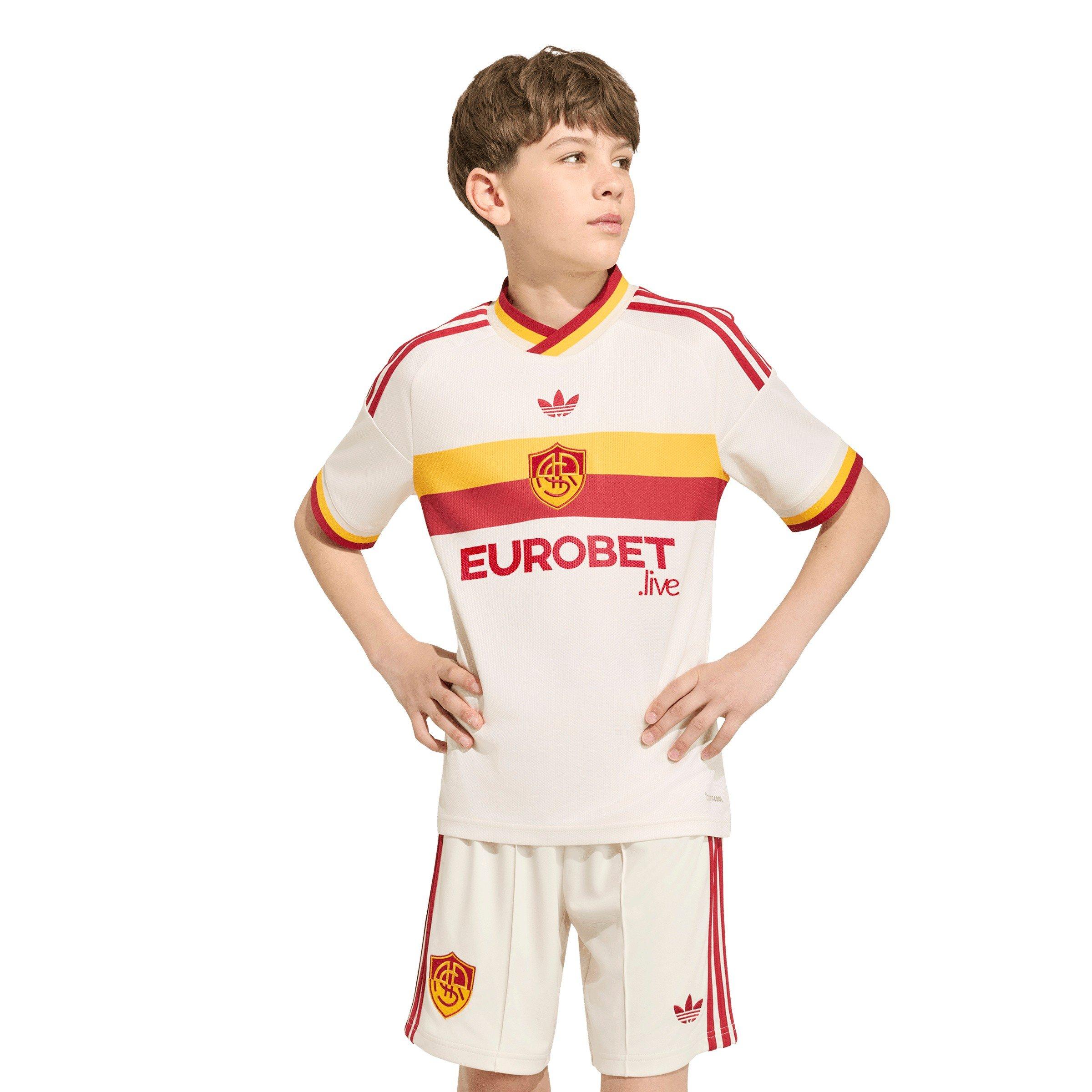 Wit/Oranje - adidas - AS Roma Away Shirt 2026/27 Juniors - 5