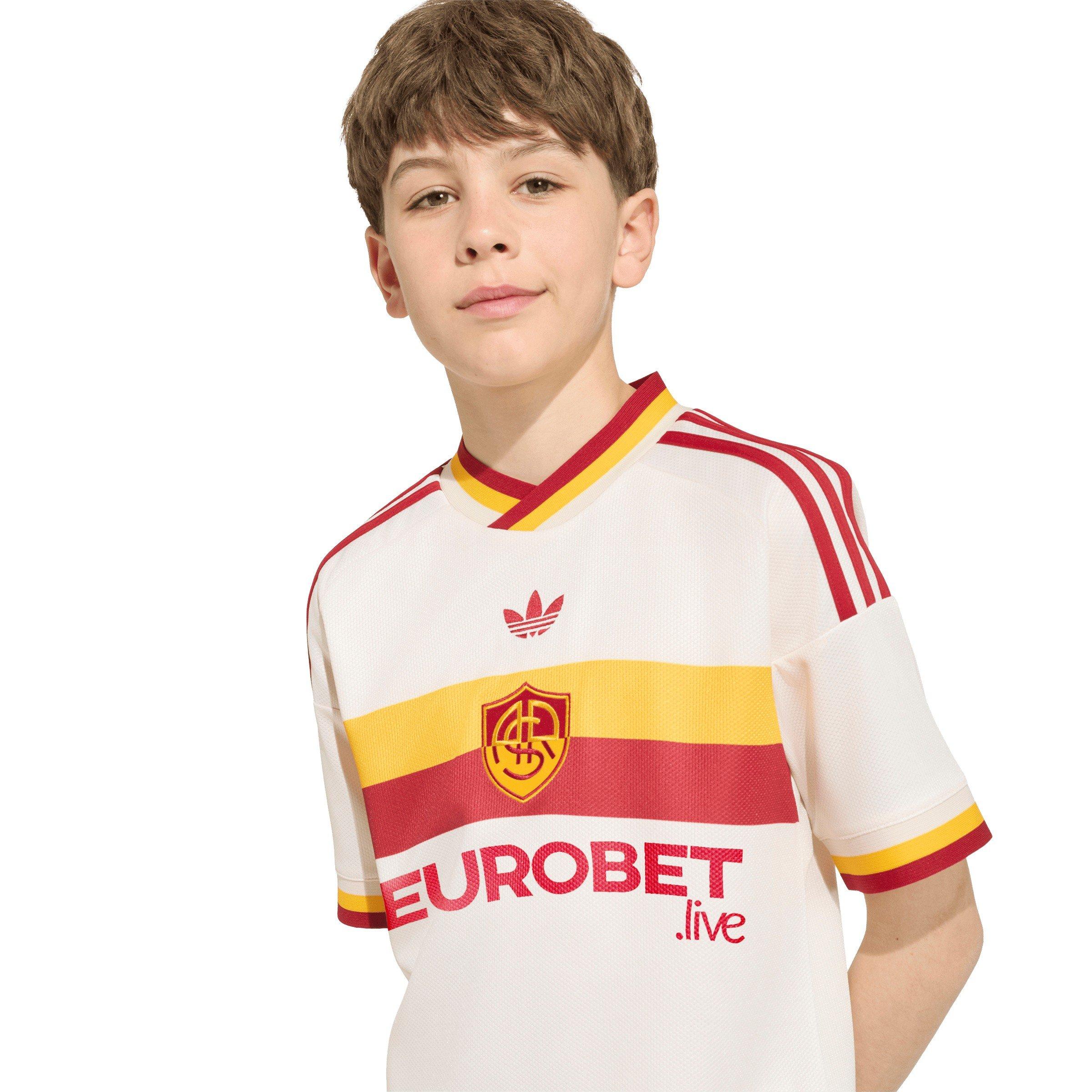 Wit/Oranje - adidas - AS Roma Away Shirt 2026/27 Juniors - 9