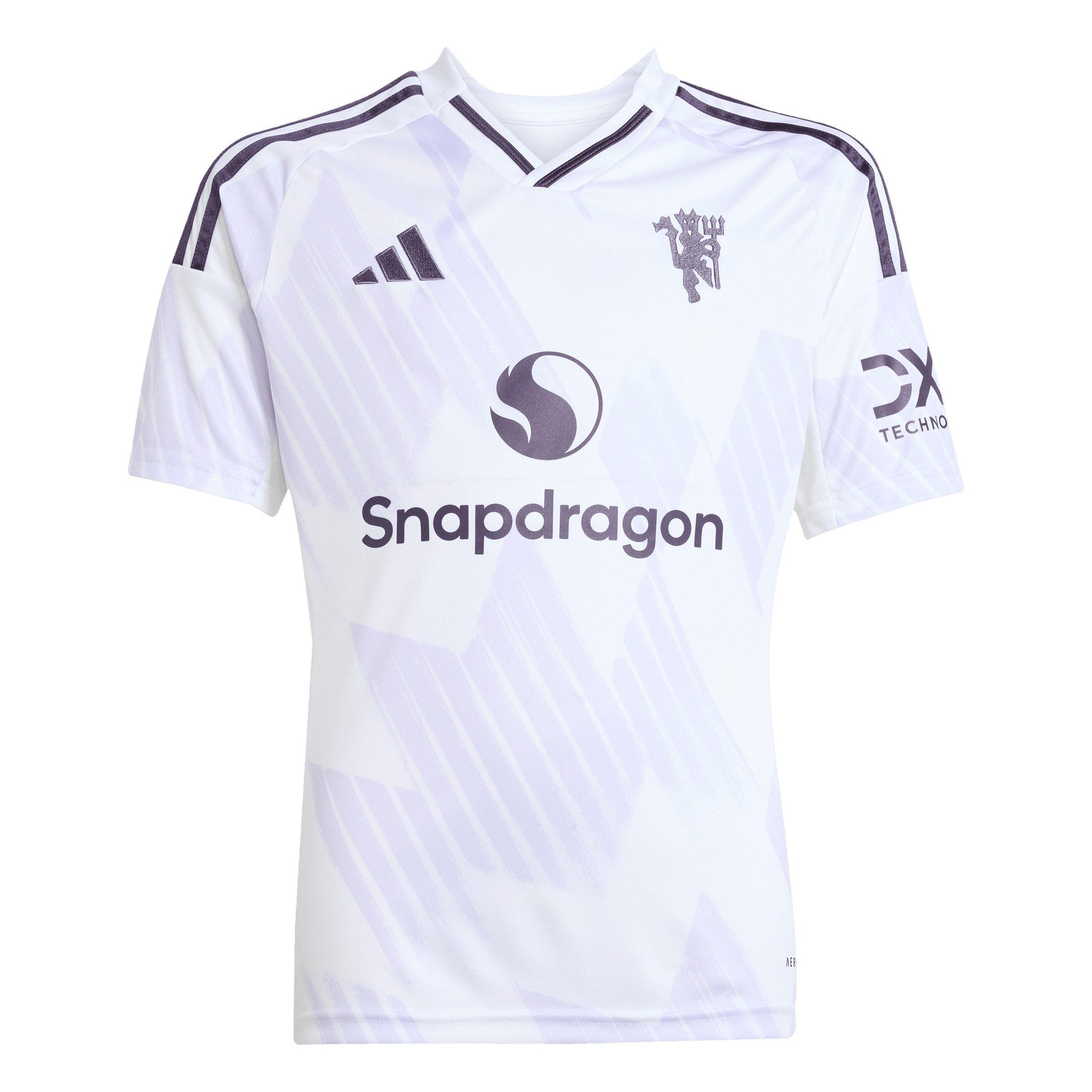 White - adidas - Manchester United Away Football Shirt 2025 2026 Juniors - 1