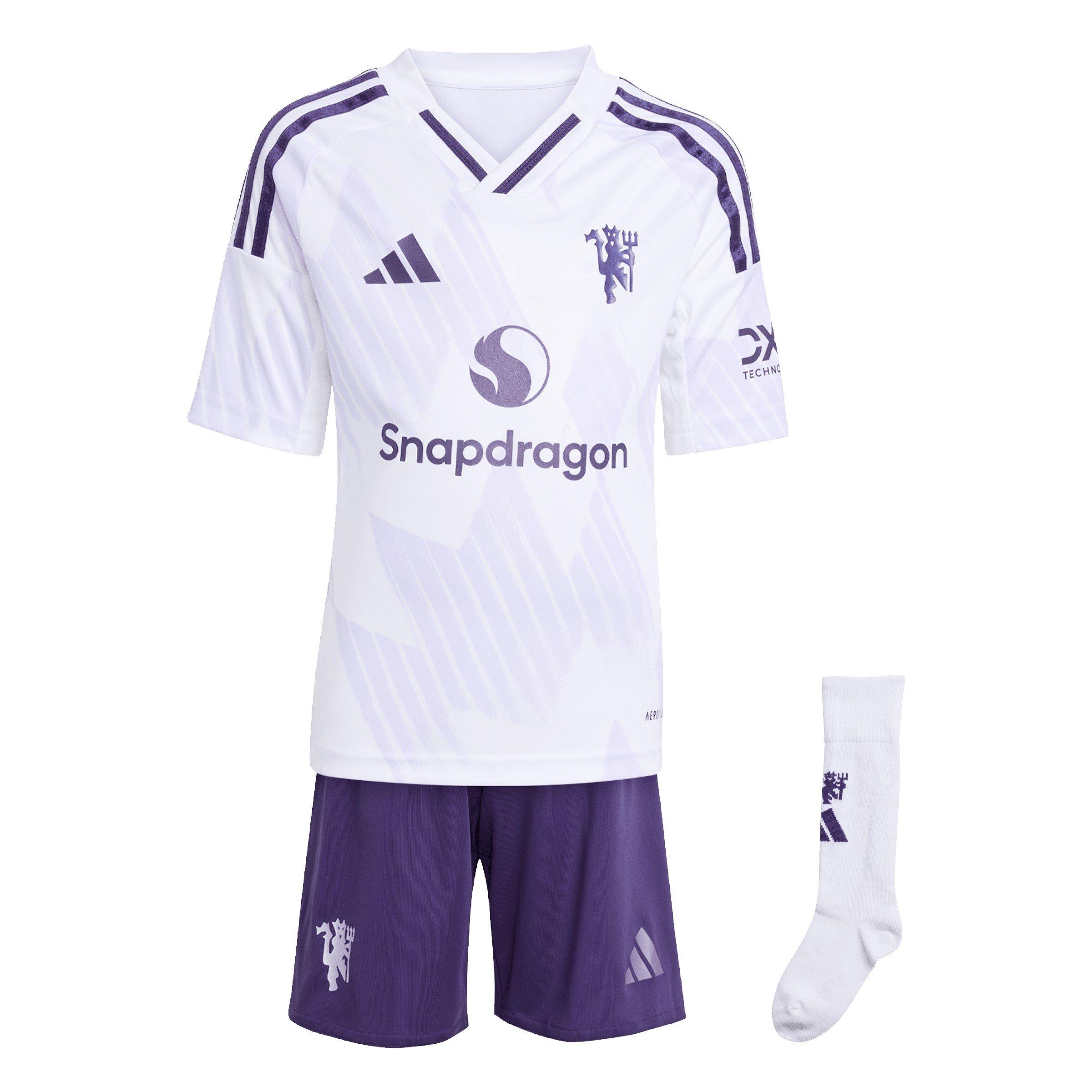 White - adidas - Manchester United Away Minikit 2025 2026 Infants - 1