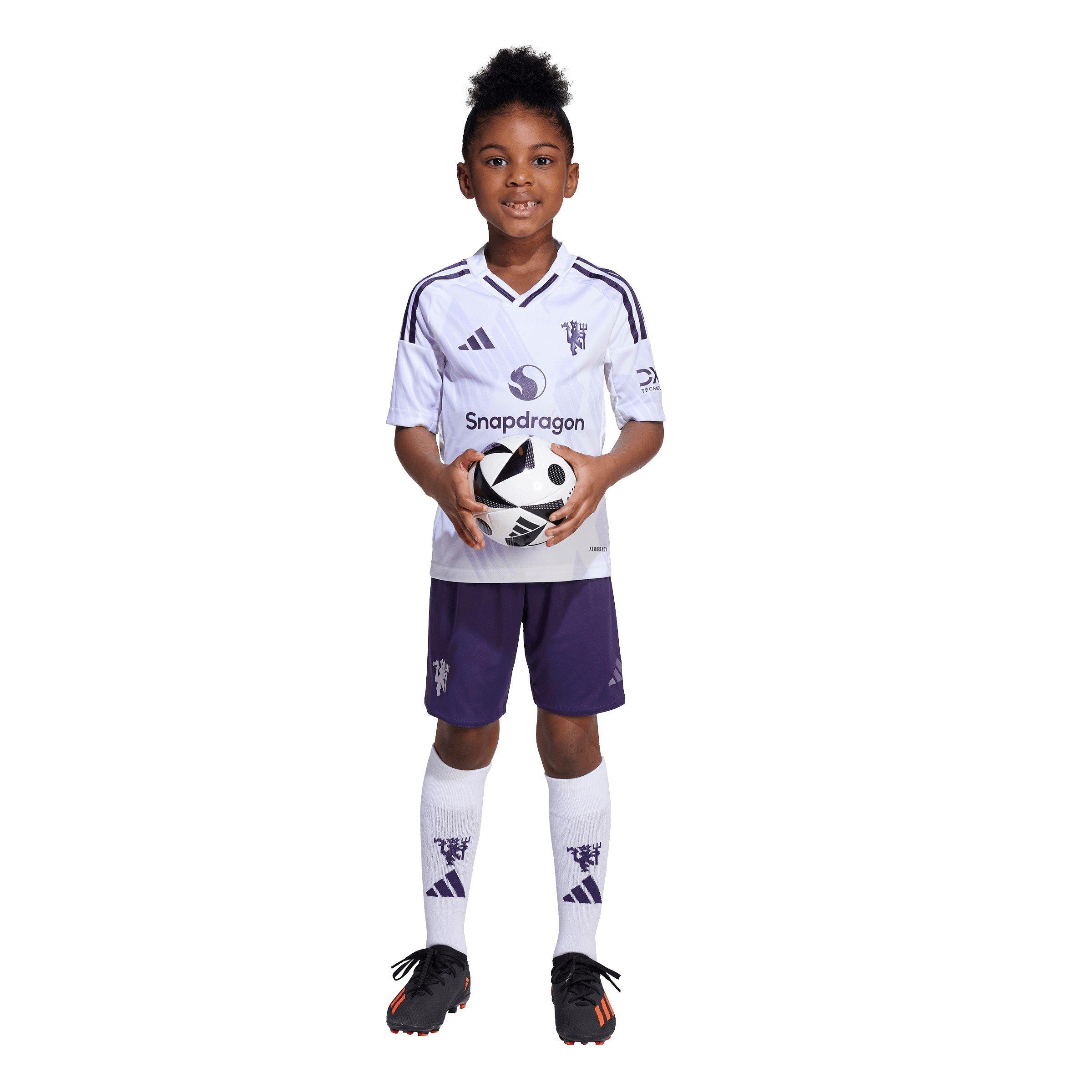 White - adidas - Manchester United Away Minikit 2025 2026 Infants - 5
