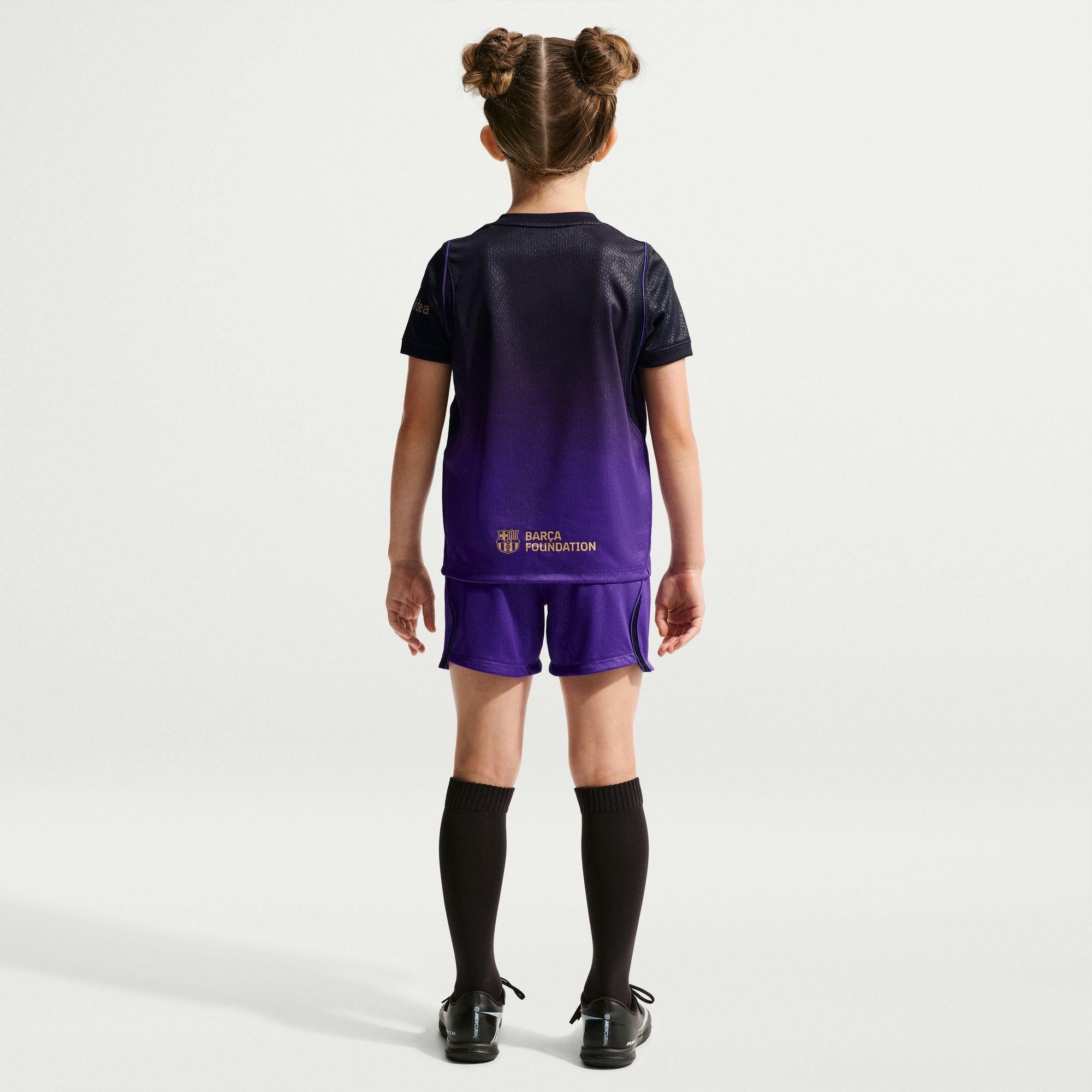 Purple/Black - Nike - FC Barcelona Away Mini Kit 2026/27 Infants - 4