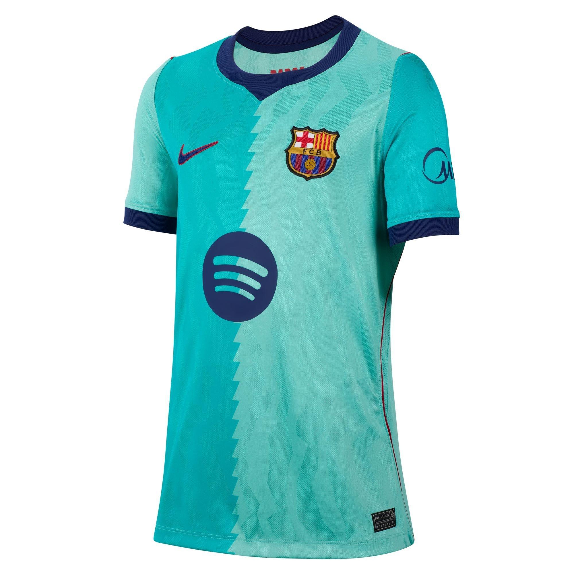Blauw/Rood - Nike - Kids Barcelona Third 26/27 Short-Sleeve Dri-FIT Football Shirt - 1