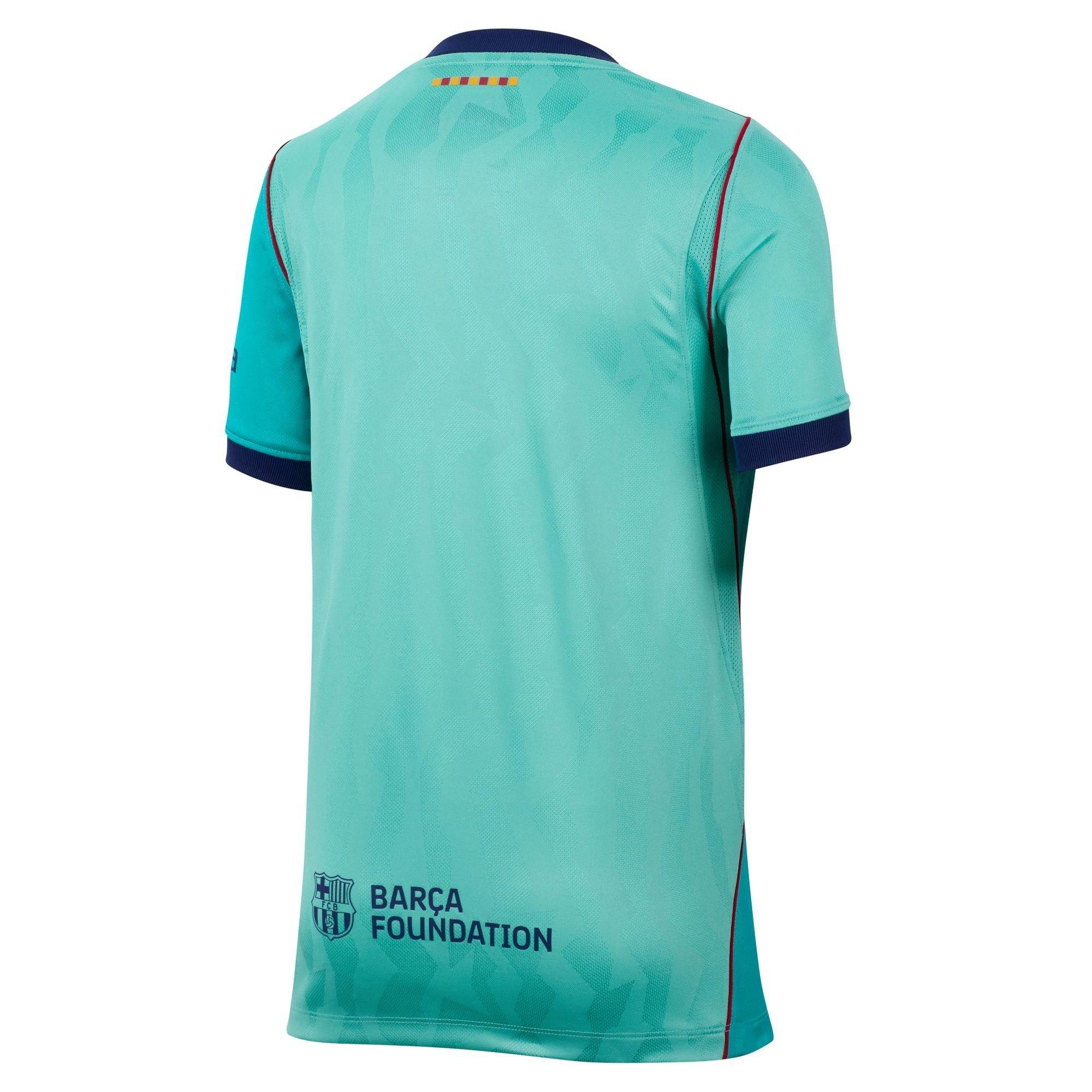 Blauw/Rood - Nike - Kids Barcelona Third 26/27 Short-Sleeve Dri-FIT Football Shirt - 2