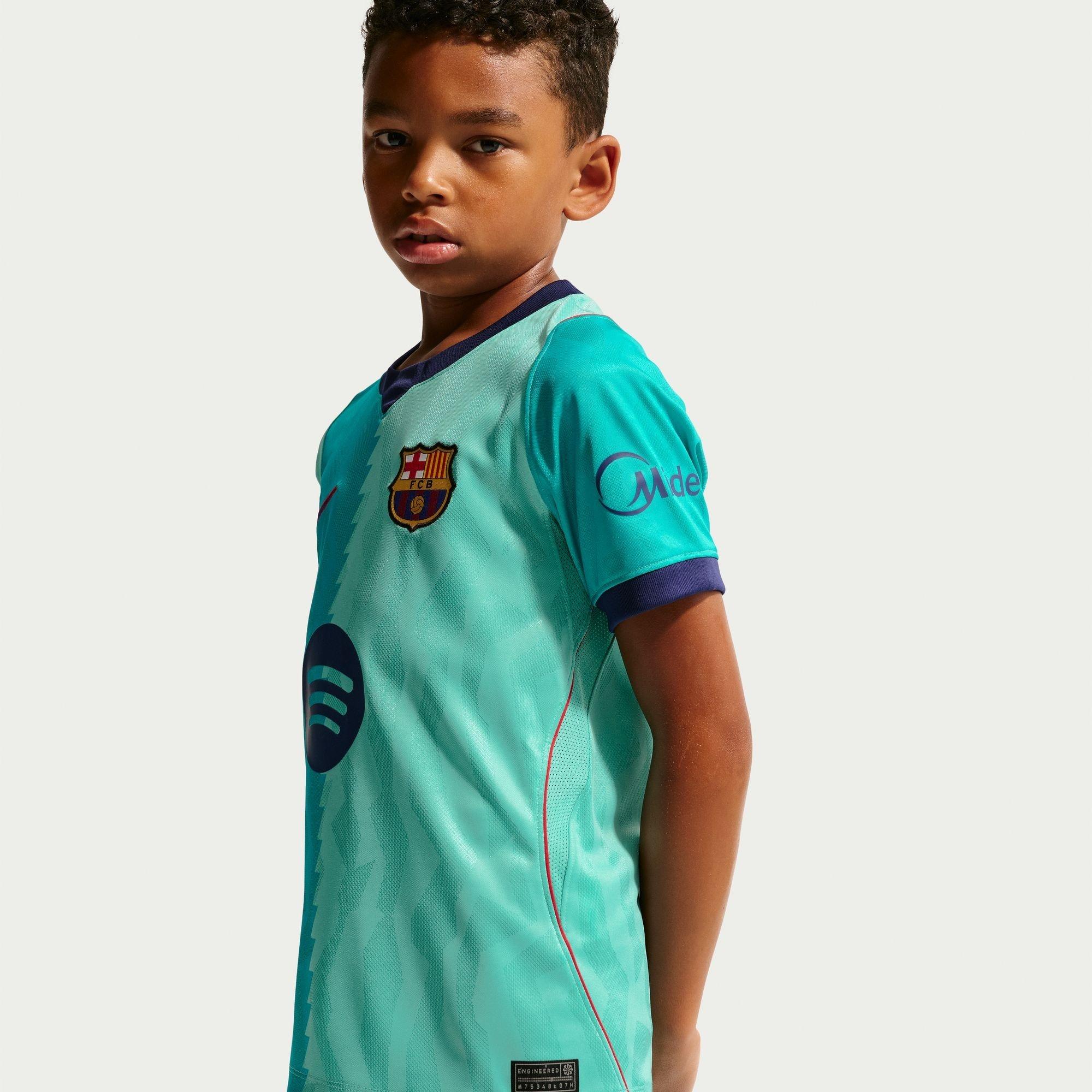 Blauw/Rood - Nike - Kids Barcelona Third 26/27 Short-Sleeve Dri-FIT Football Shirt - 5