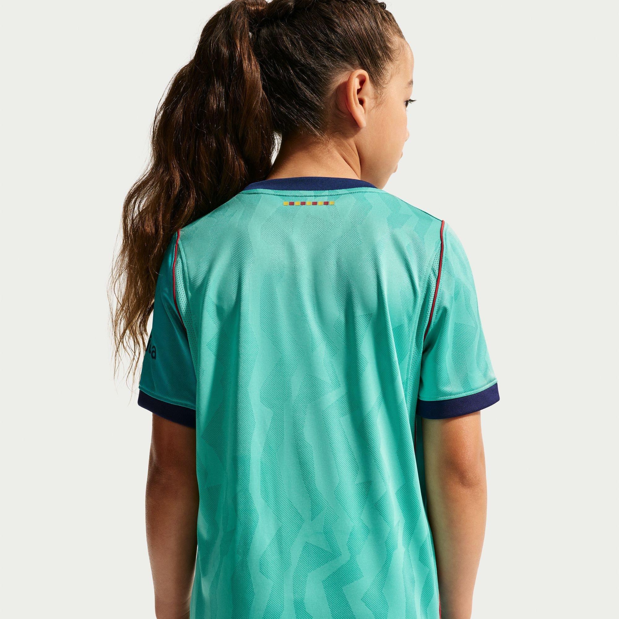 Blauw/Rood - Nike - Kids Barcelona Third 26/27 Short-Sleeve Dri-FIT Football Shirt - 6
