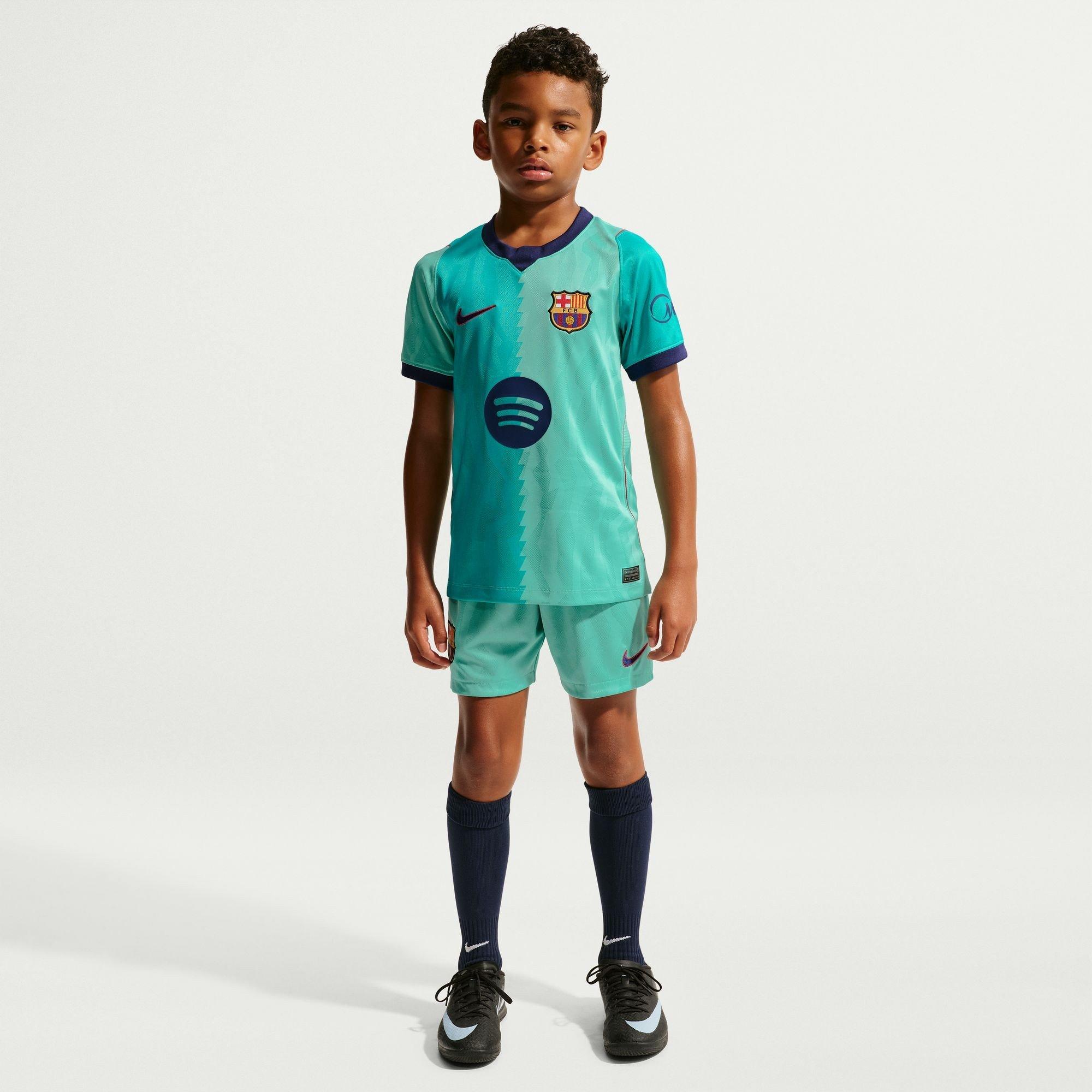 Blauw/Rood - Nike - Kids Barcelona Third 26/27 Short-Sleeve Dri-FIT Football Shirt - 8